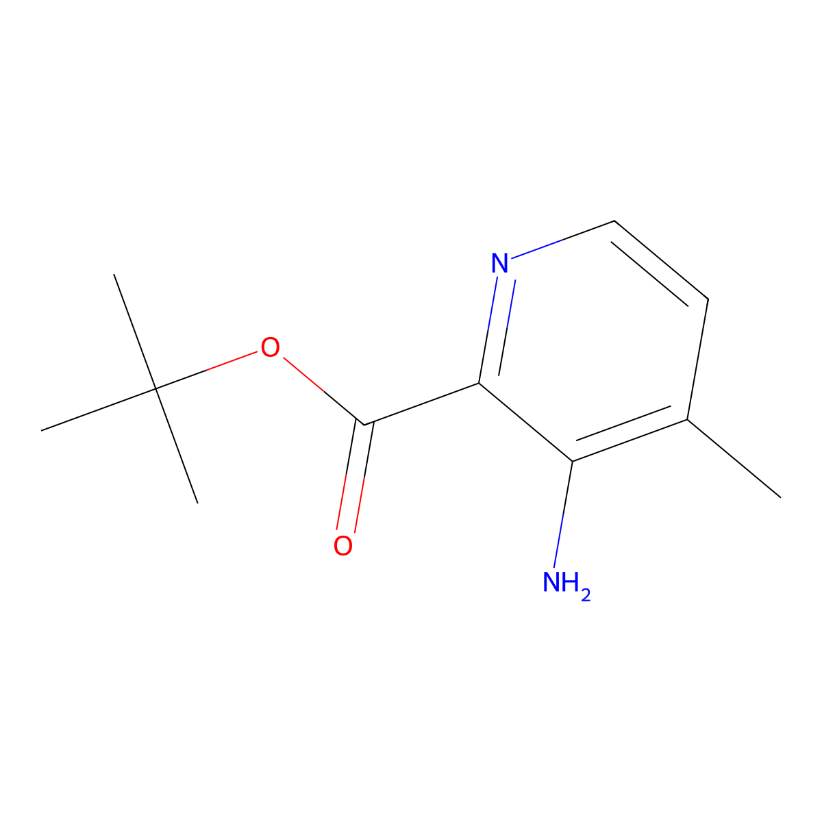 Tert-butyl 3-amino-4-methylpyridine-2-carboxylate molecular structure, CAS 2248320-62-7
