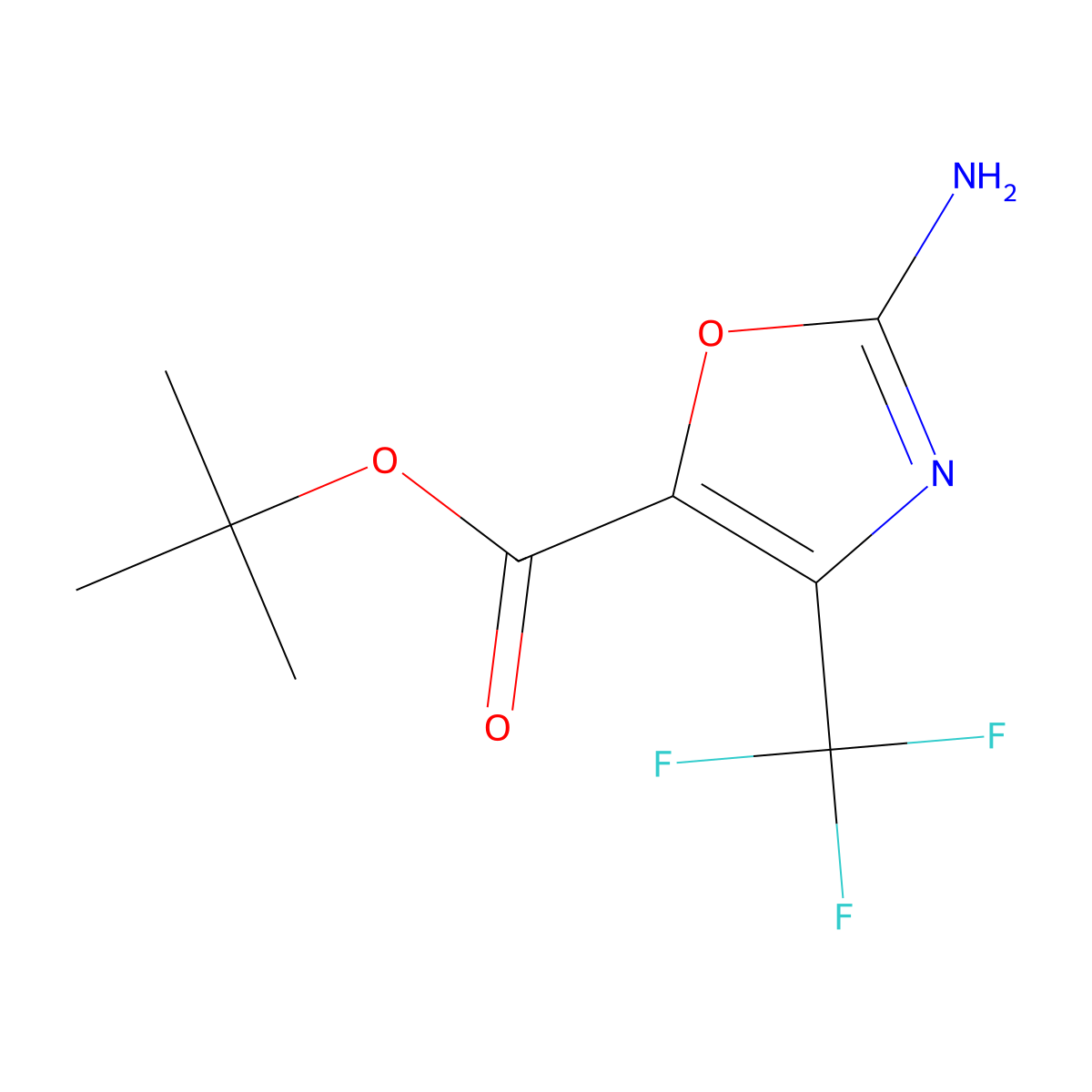 Tert-butyl 2-amino-4-(trifluoromethyl)-1,3-oxazole-5-carboxylate molecular structure, CAS 2248320-82-1
