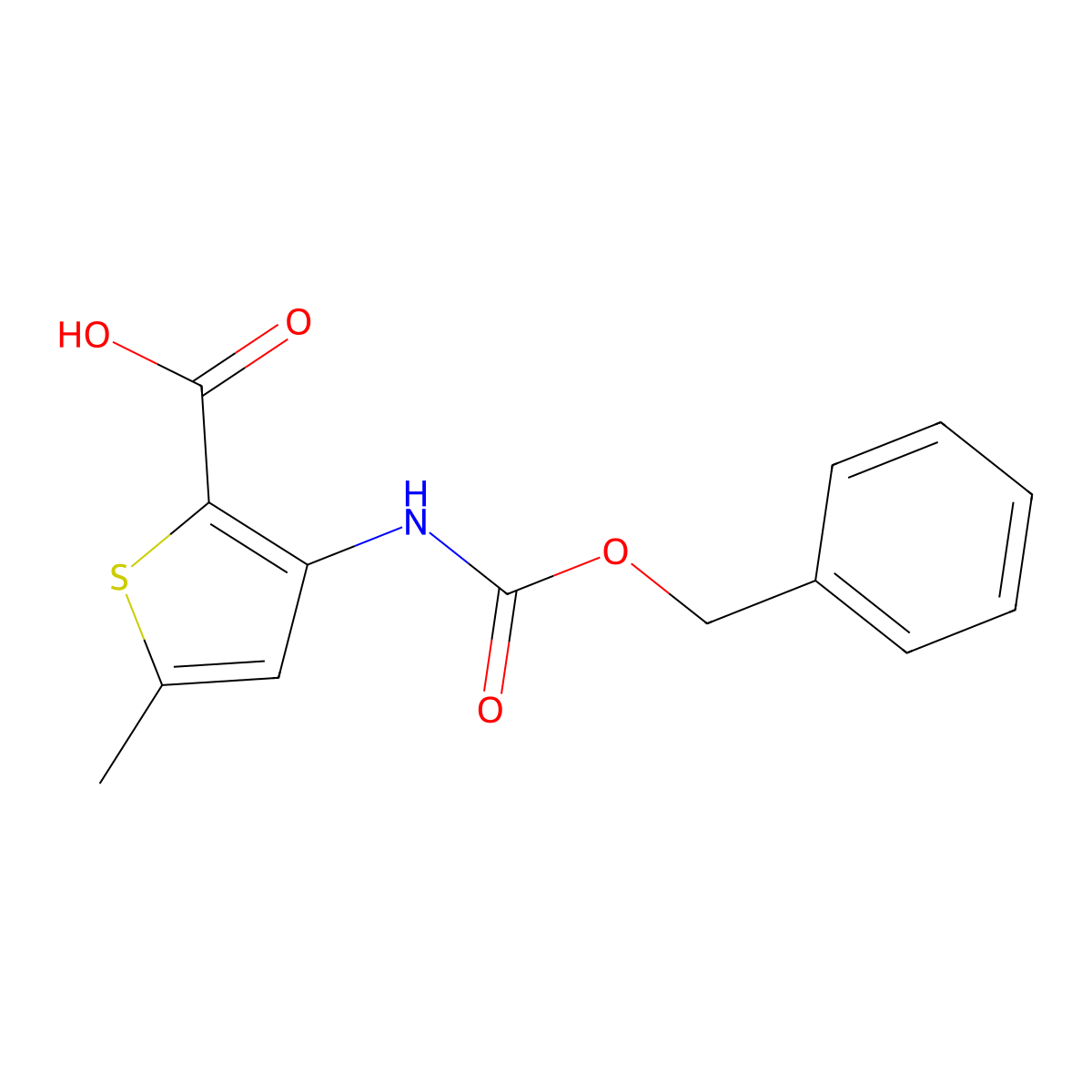 3-{[(Benzyloxy)carbonyl]amino}-5-methylthiophene-2-carboxylic acid molecular structure, CAS 2248321-12-0