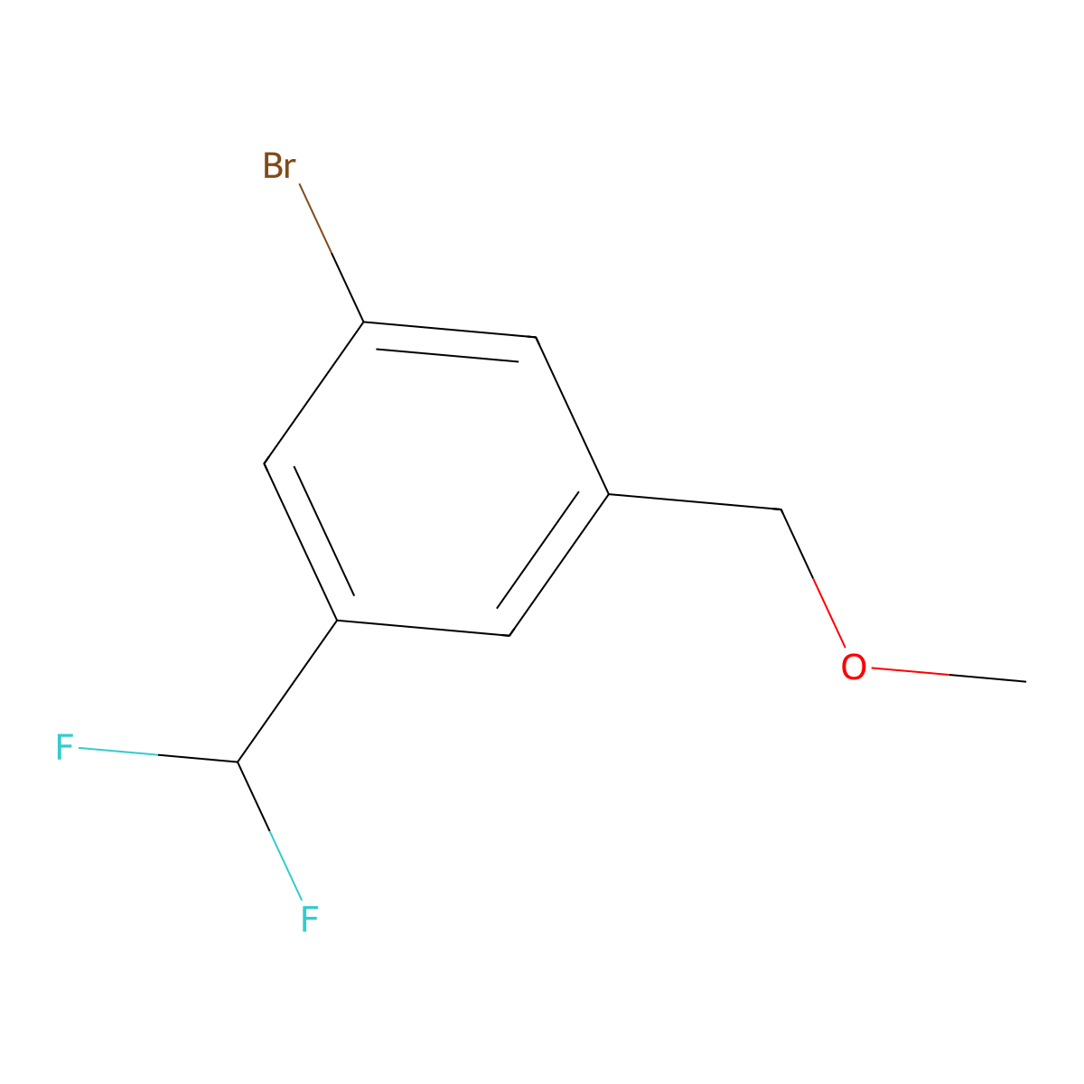 1-Bromo-3-(difluoromethyl)-5-(methoxymethyl)benzene molecular structure, CAS 2248321-36-8
