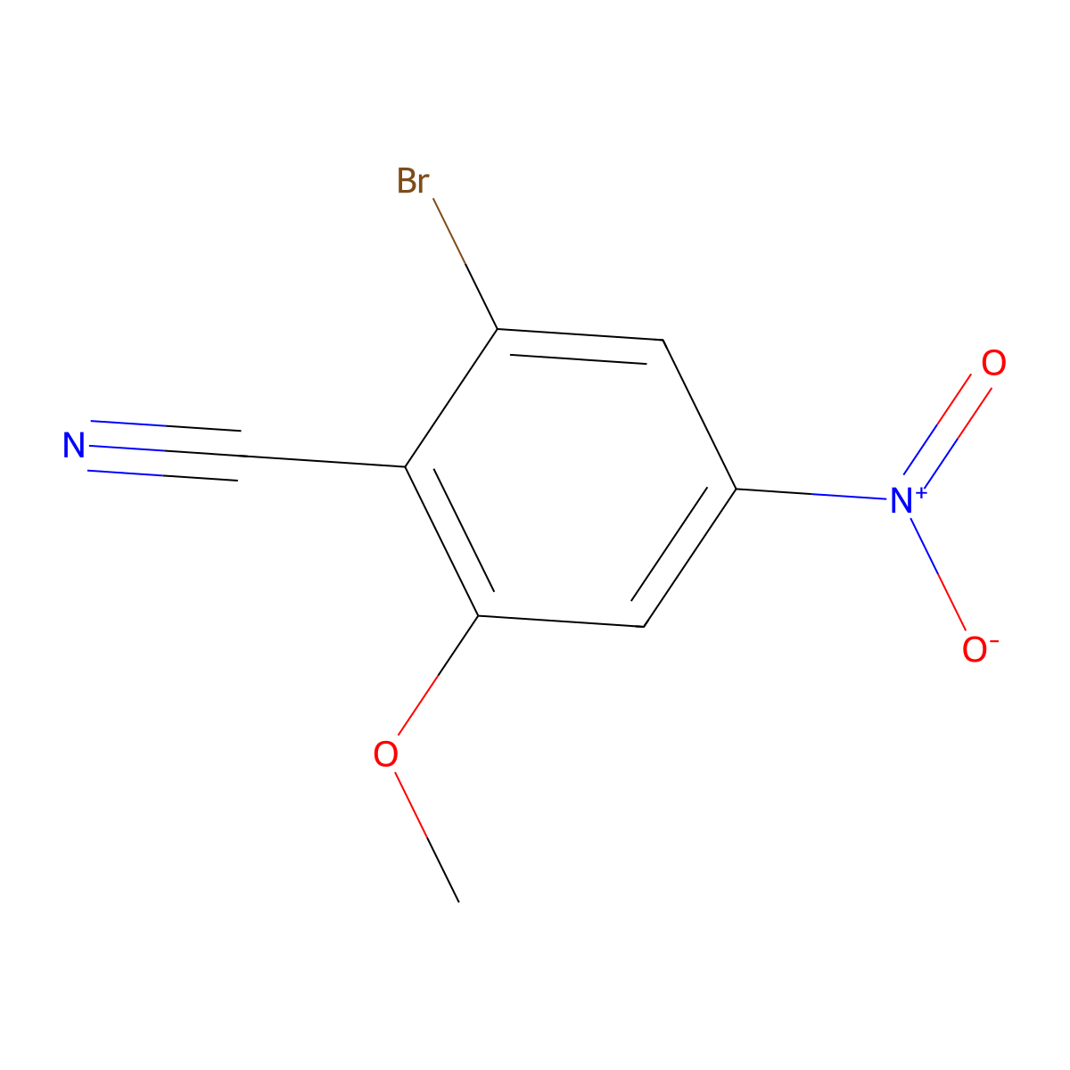 2-Bromo-6-methoxy-4-nitrobenzonitrile molecular structure, CAS 2248321-51-7
