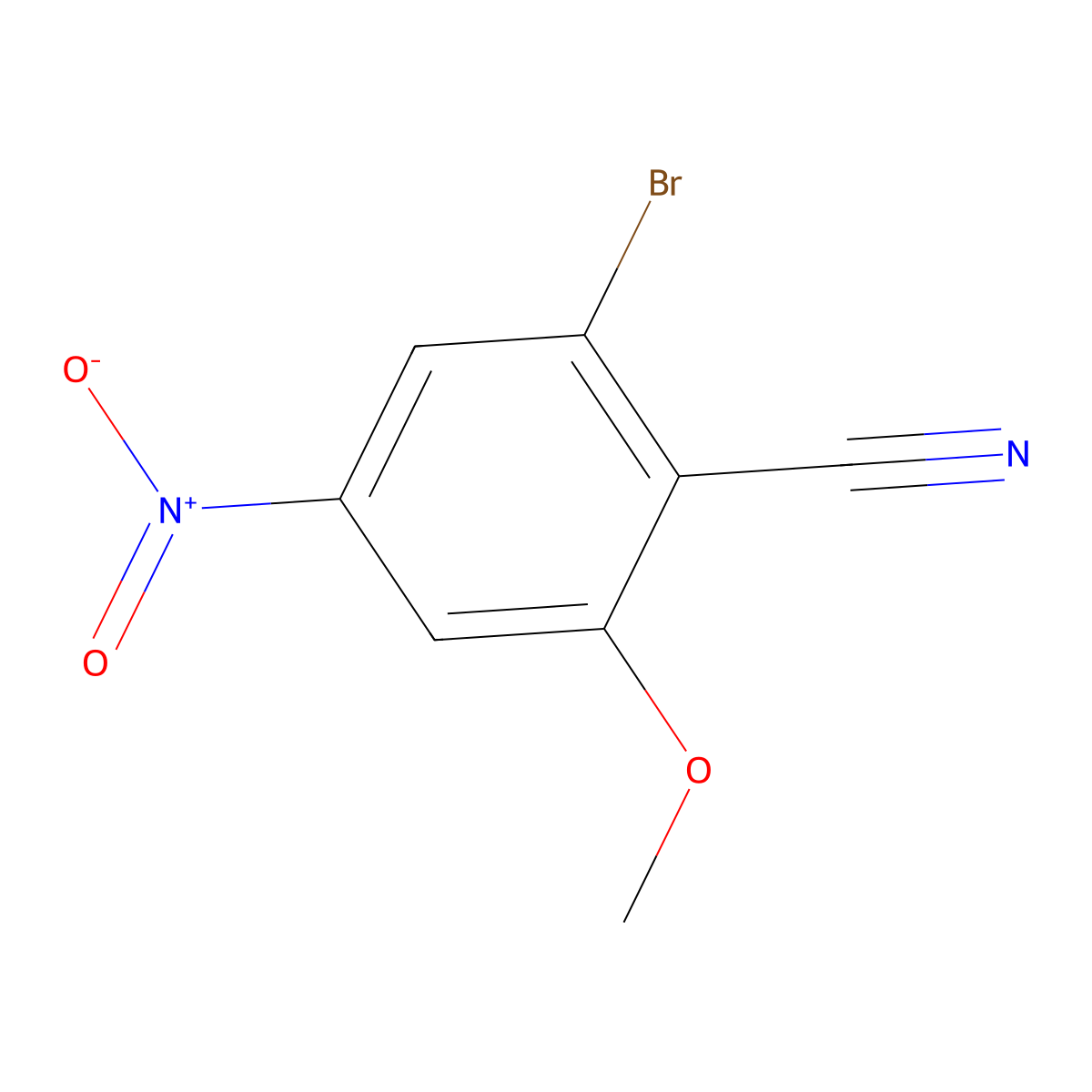 2-Bromo-6-methoxy-4-nitrobenzonitrile molecular structure, CAS 2248321-51-7