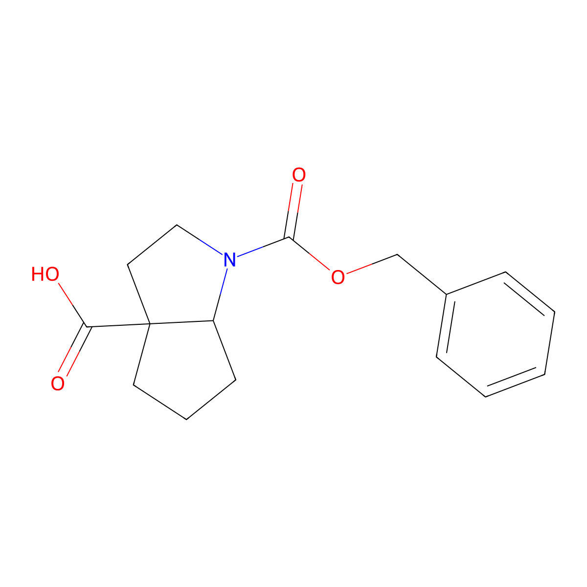 rac-(3aR,6aS)-1-[(benzyloxy)carbonyl]-octahydrocyclopenta[b]pyrrole-3a-carboxylic acid molecular structure, CAS 2248321-78-8