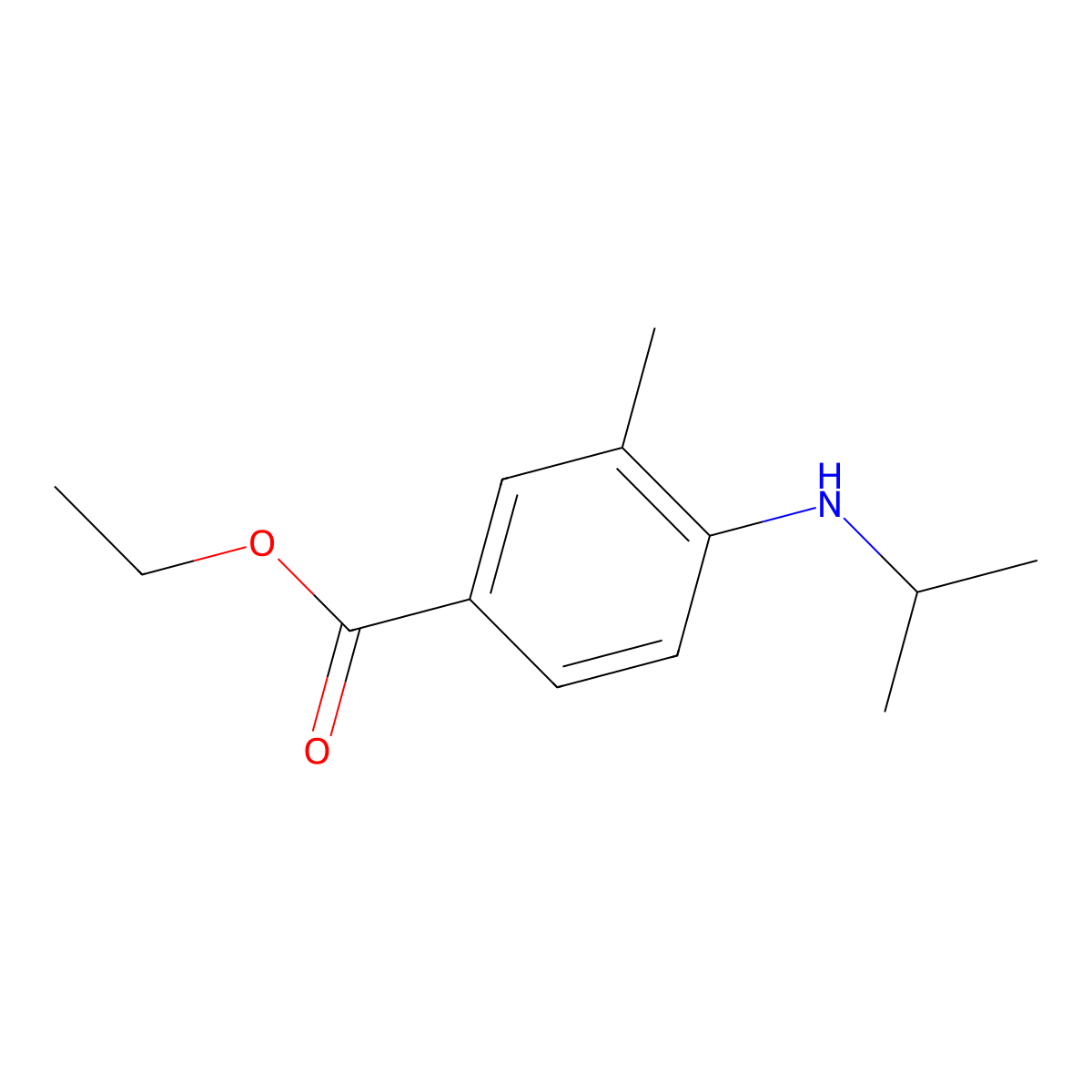 Ethyl 3-methyl-4-[(propan-2-yl)amino]benzoate molecular structure, CAS 2248321-95-9