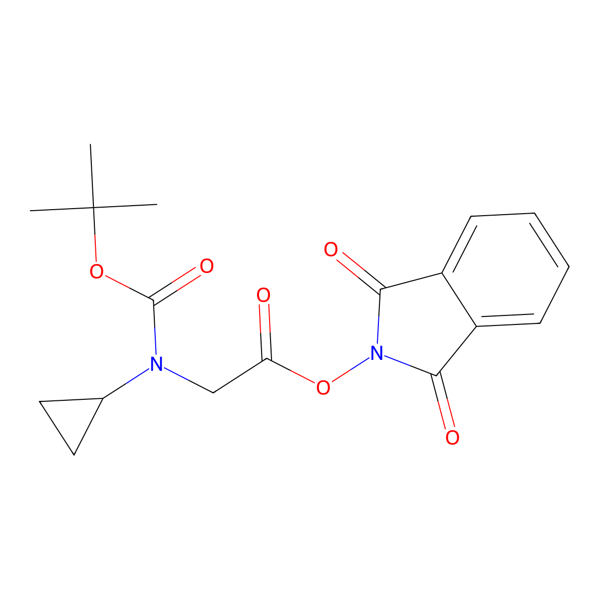 1,3-dioxo-2,3-dihydro-1H-isoindol-2-yl 2-{[(tert-butoxy)carbonyl](cyclopropyl)amino}acetate molecular structure, CAS 2248322-30-5