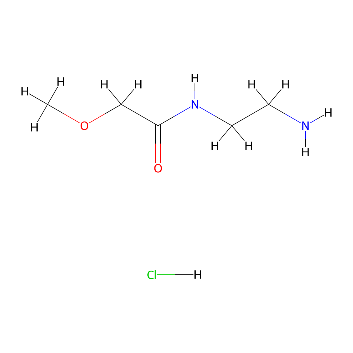 N-(2-aminoethyl)-2-methoxyacetamide hydrochloride molecular structure, CAS 2248322-37-2