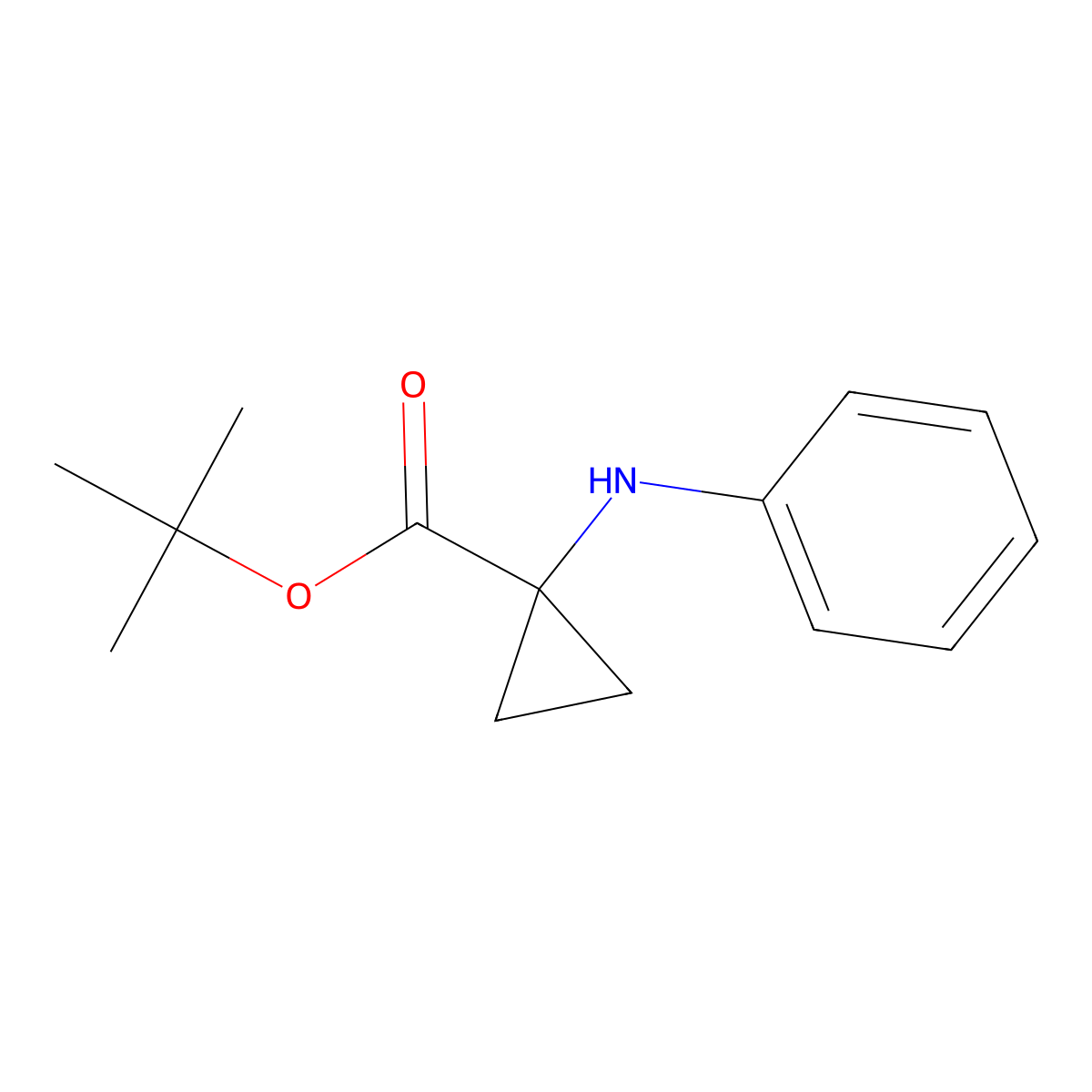 Tert-butyl 1-(phenylamino)cyclopropane-1-carboxylate molecular structure, CAS 2248322-57-6