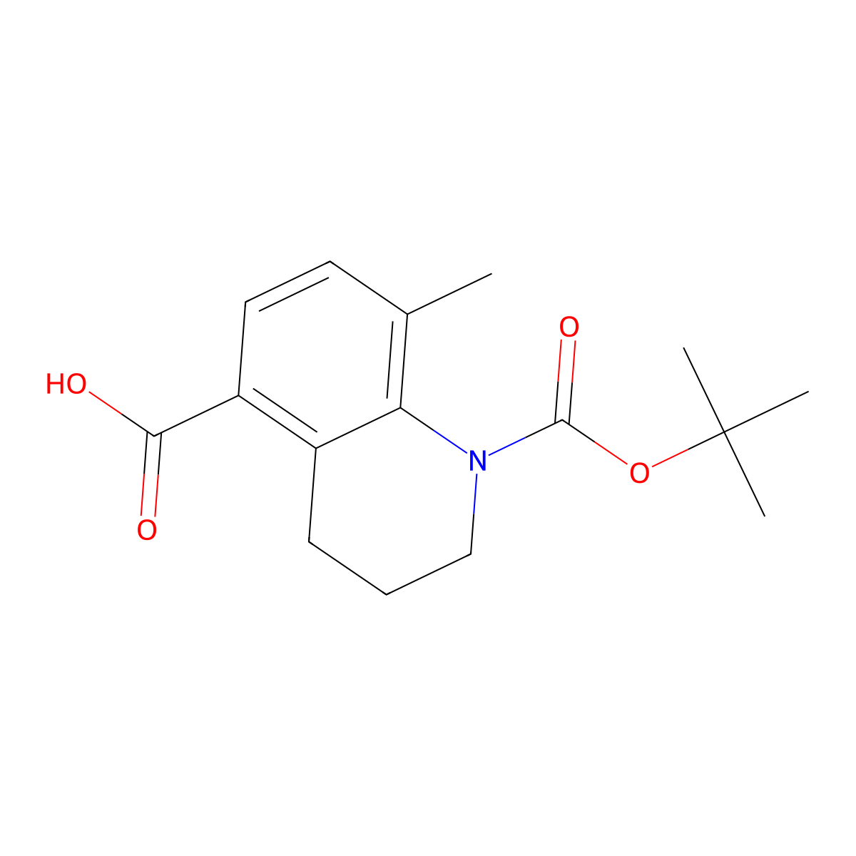 1-[(Tert-butoxy)carbonyl]-8-methyl-1,2,3,4-tetrahydroquinoline-5-carboxylic acid molecular structure, CAS 2248322-62-3