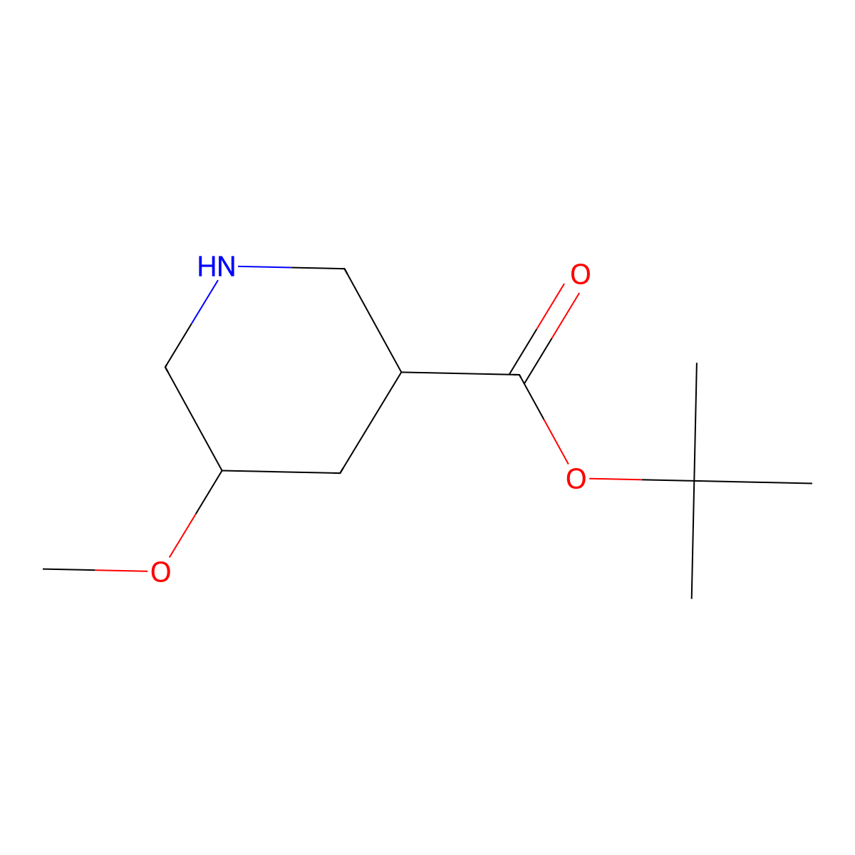 Tert-butyl 5-methoxypiperidine-3-carboxylate molecular structure, CAS 2248323-36-4
