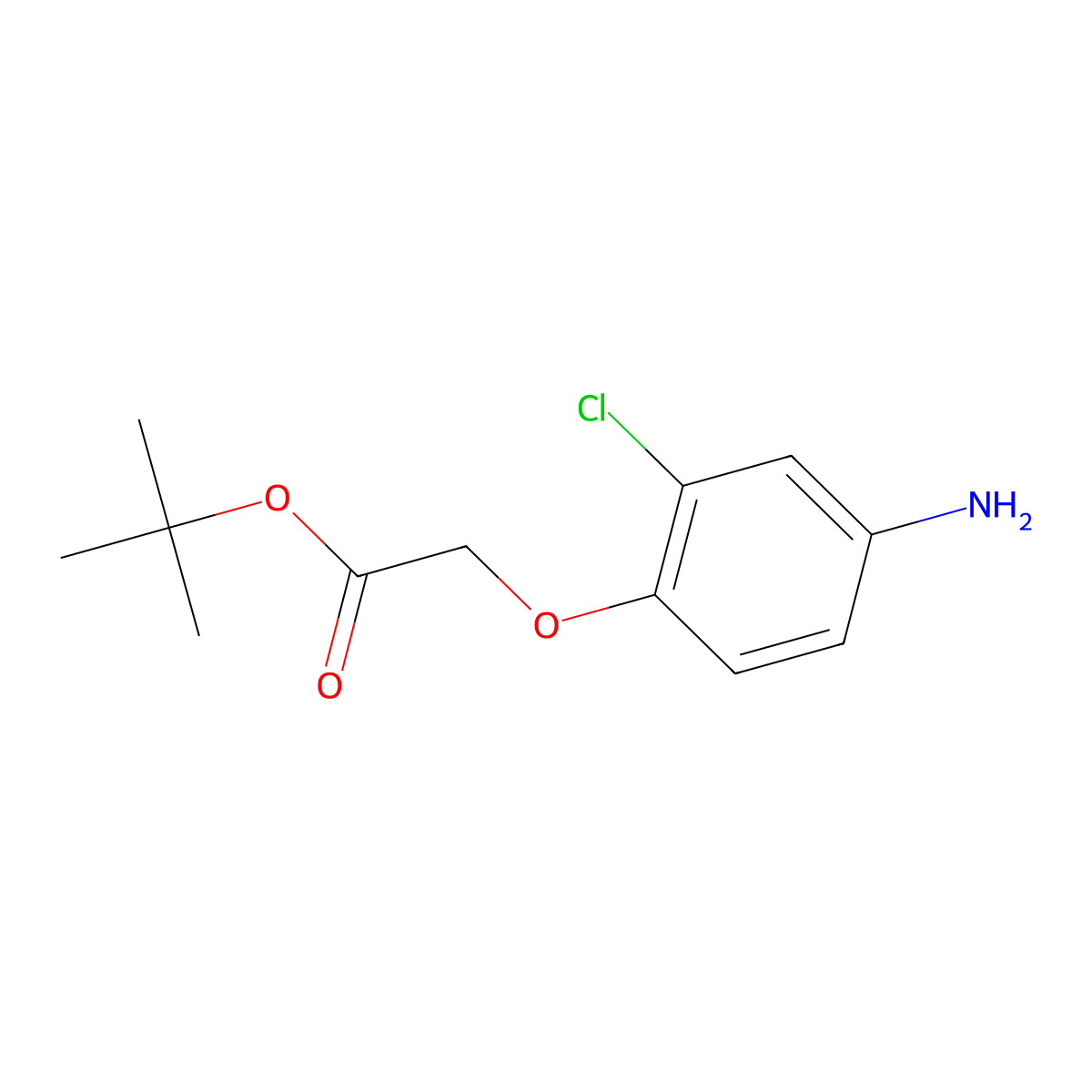 tert-Butyl 2-(4-amino-2-chlorophenoxy)acetate molecular structure, CAS 2248323-60-4