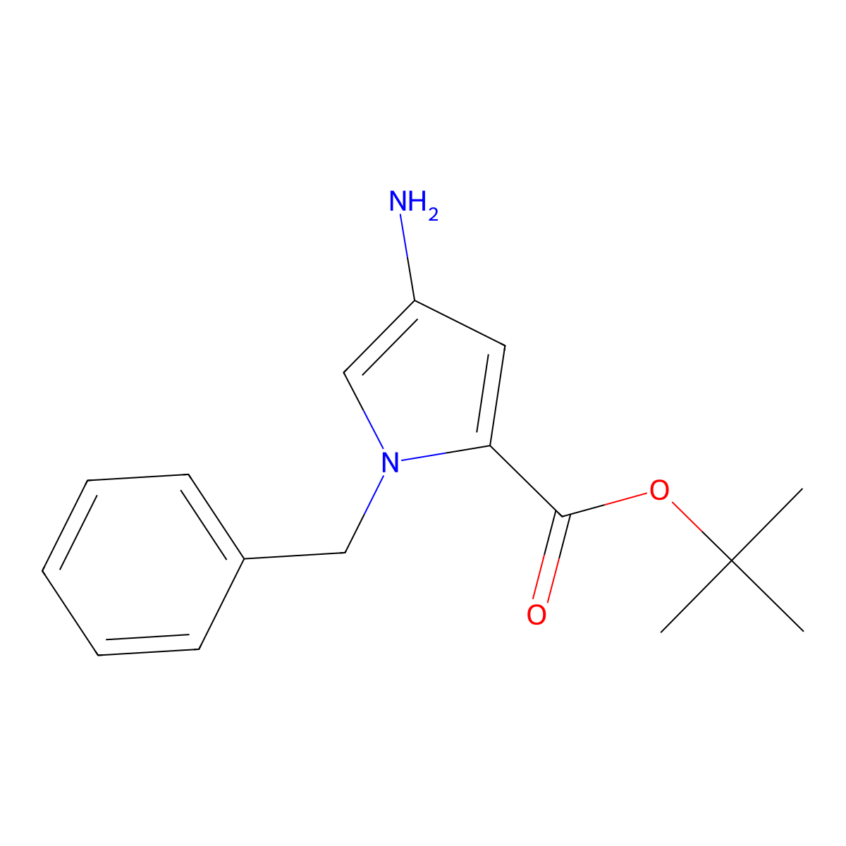 tert-butyl 4-amino-1-benzyl-1H-pyrrole-2-carboxylate molecular structure, CAS 2248323-61-5