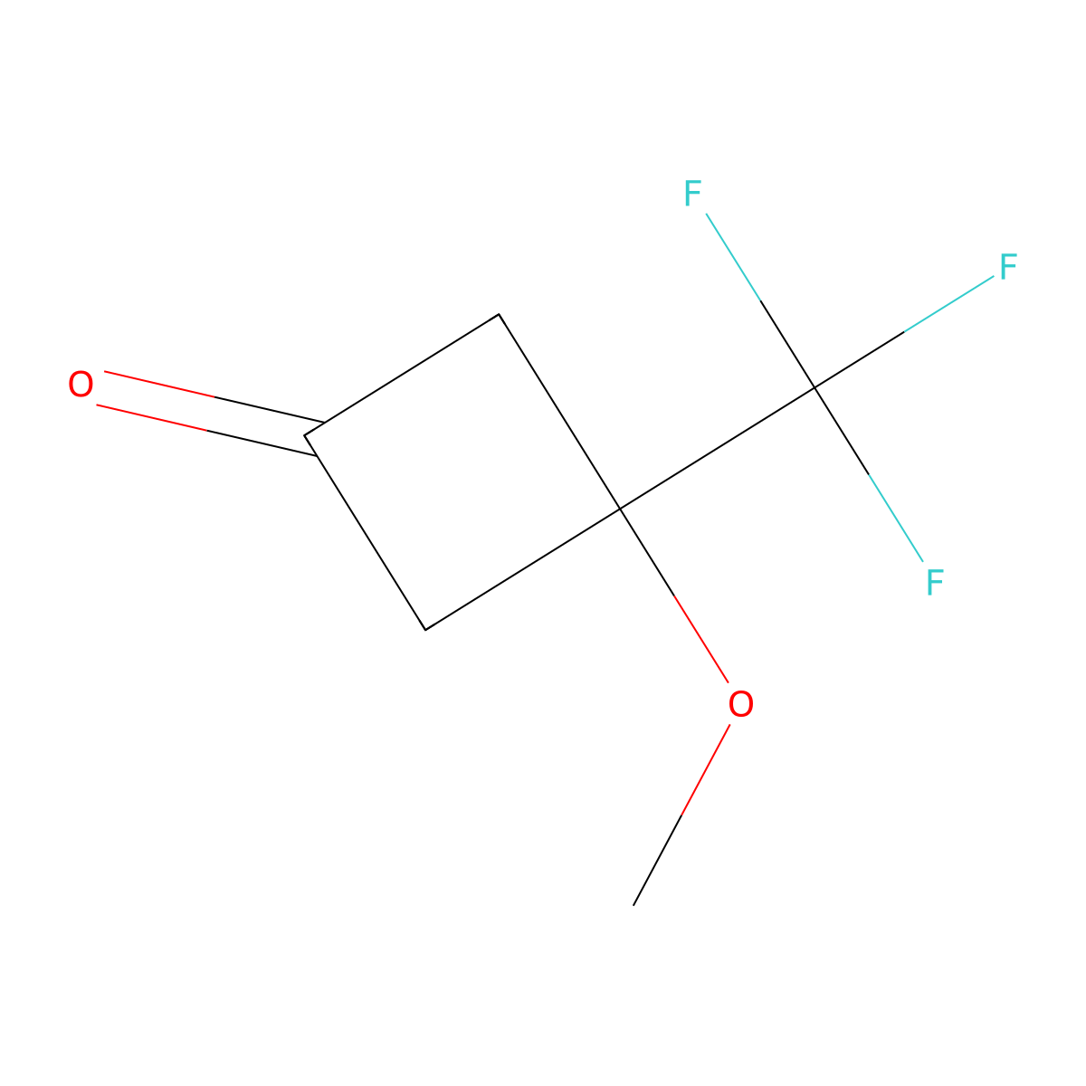 3-Methoxy-3-(trifluoromethyl)cyclobutan-1-one molecular structure, CAS 2248324-90-3