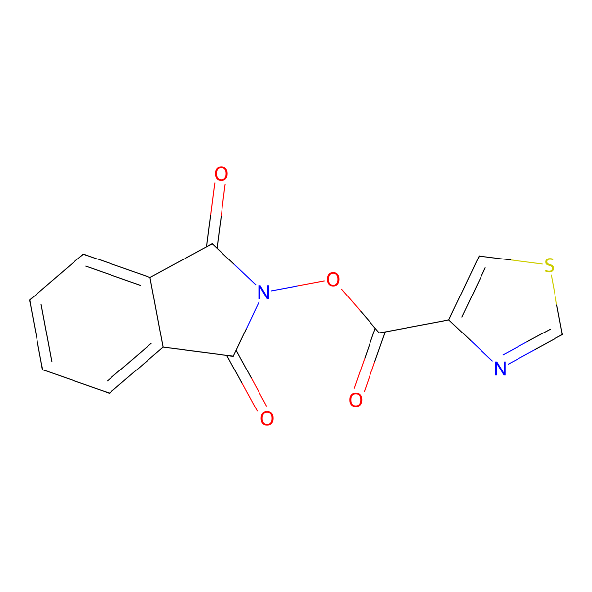 1,3-dioxo-2,3-dihydro-1H-isoindol-2-yl 1,3-thiazole-4-carboxylate molecular structure, CAS 2248324-98-1