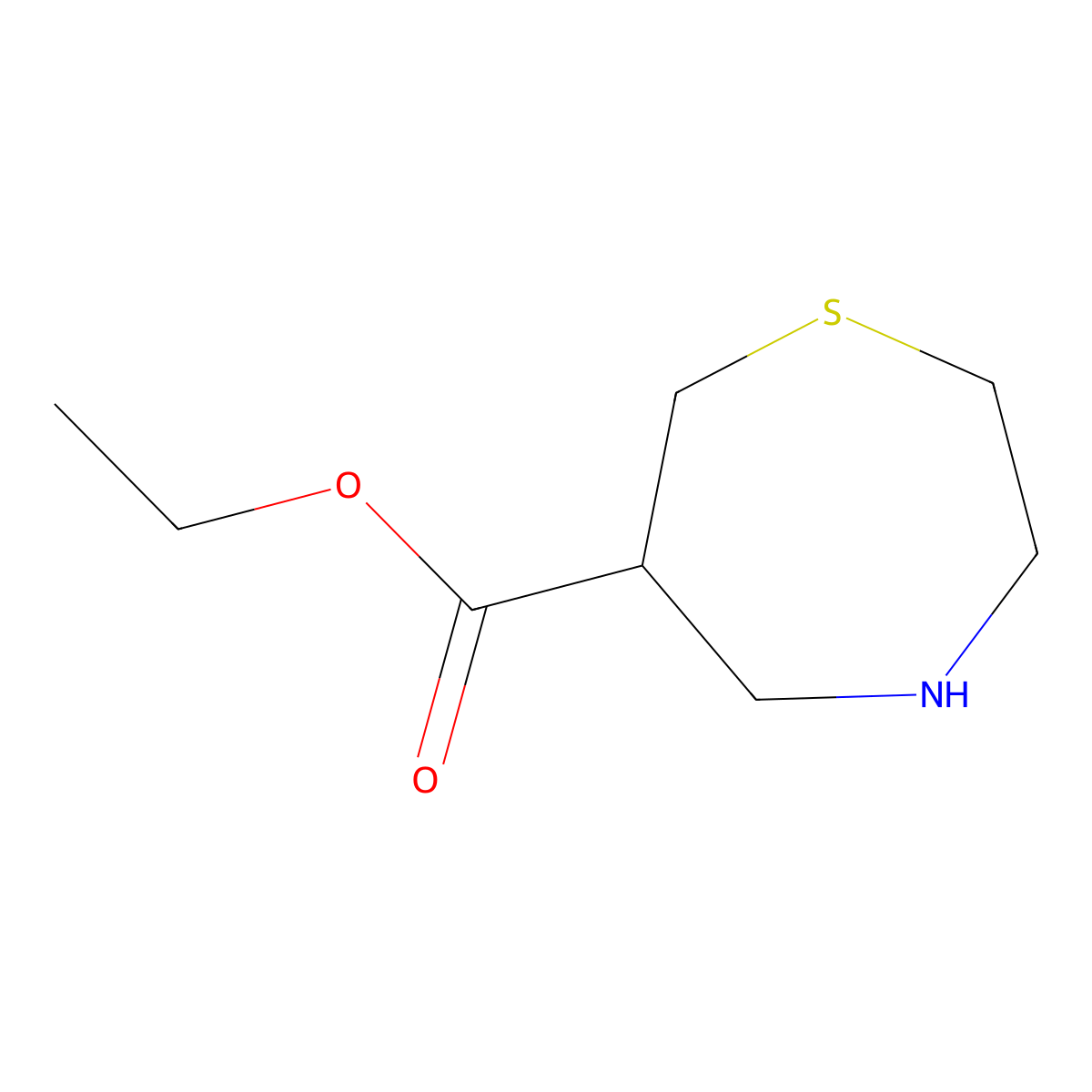 Ethyl 1,4-thiazepane-6-carboxylate molecular structure, CAS 2248324-99-2
