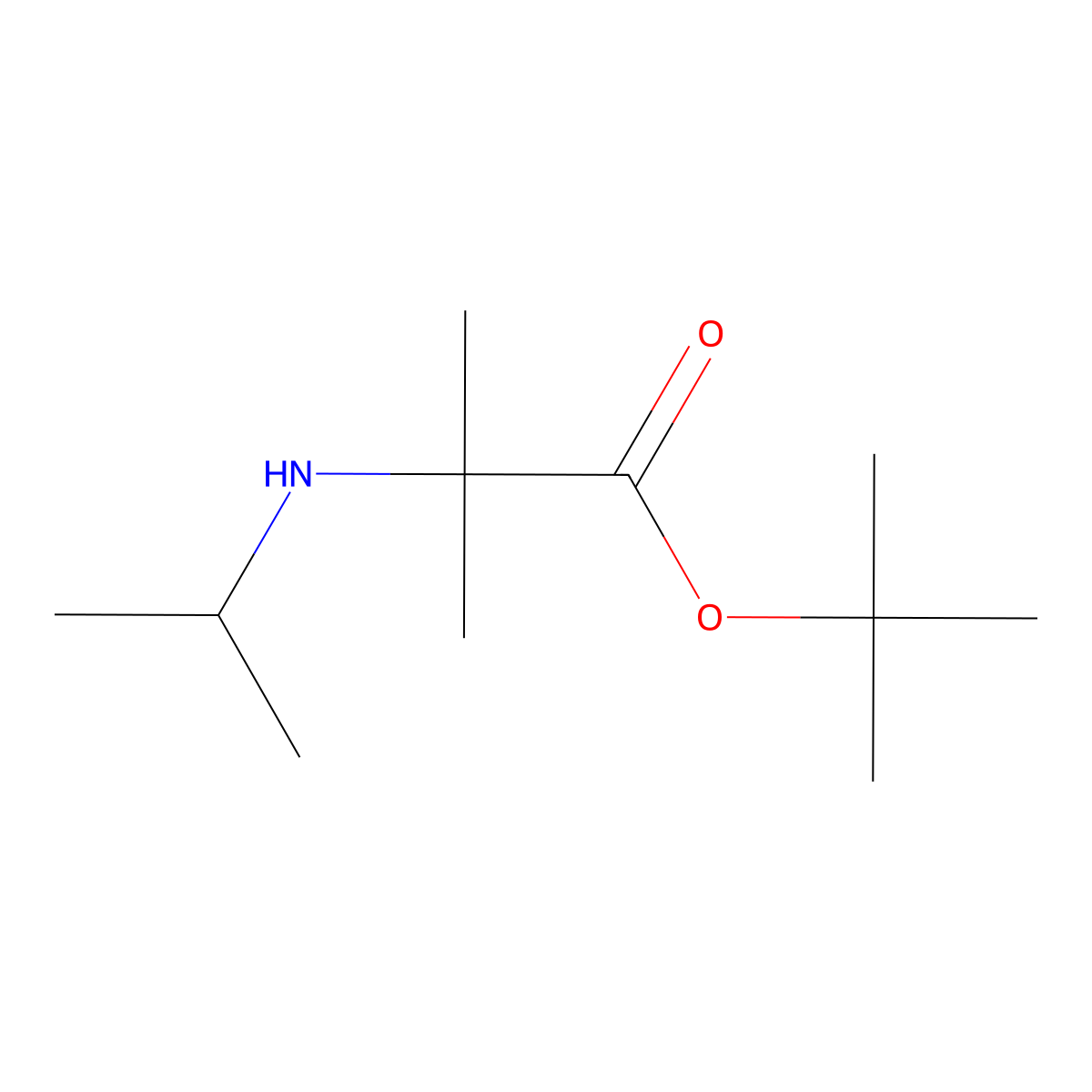 Tert-butyl 2-methyl-2-[(propan-2-yl)amino]propanoate molecular structure, CAS 2248325-11-1