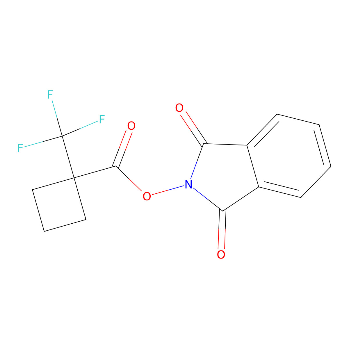 1,3-dioxo-2,3-dihydro-1H-isoindol-2-yl 1-(trifluoromethyl)cyclobutane-1-carboxylate molecular structure, CAS 2248325-30-4