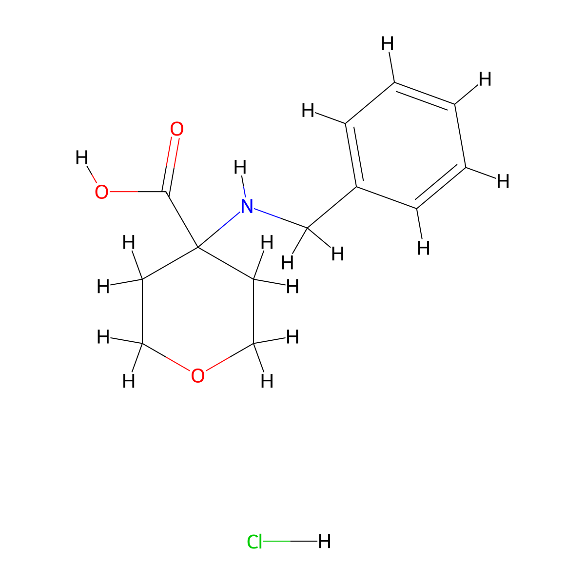 4-(Benzylamino)oxane-4-carboxylic acid hydrochloride molecular structure, CAS 2248325-40-6