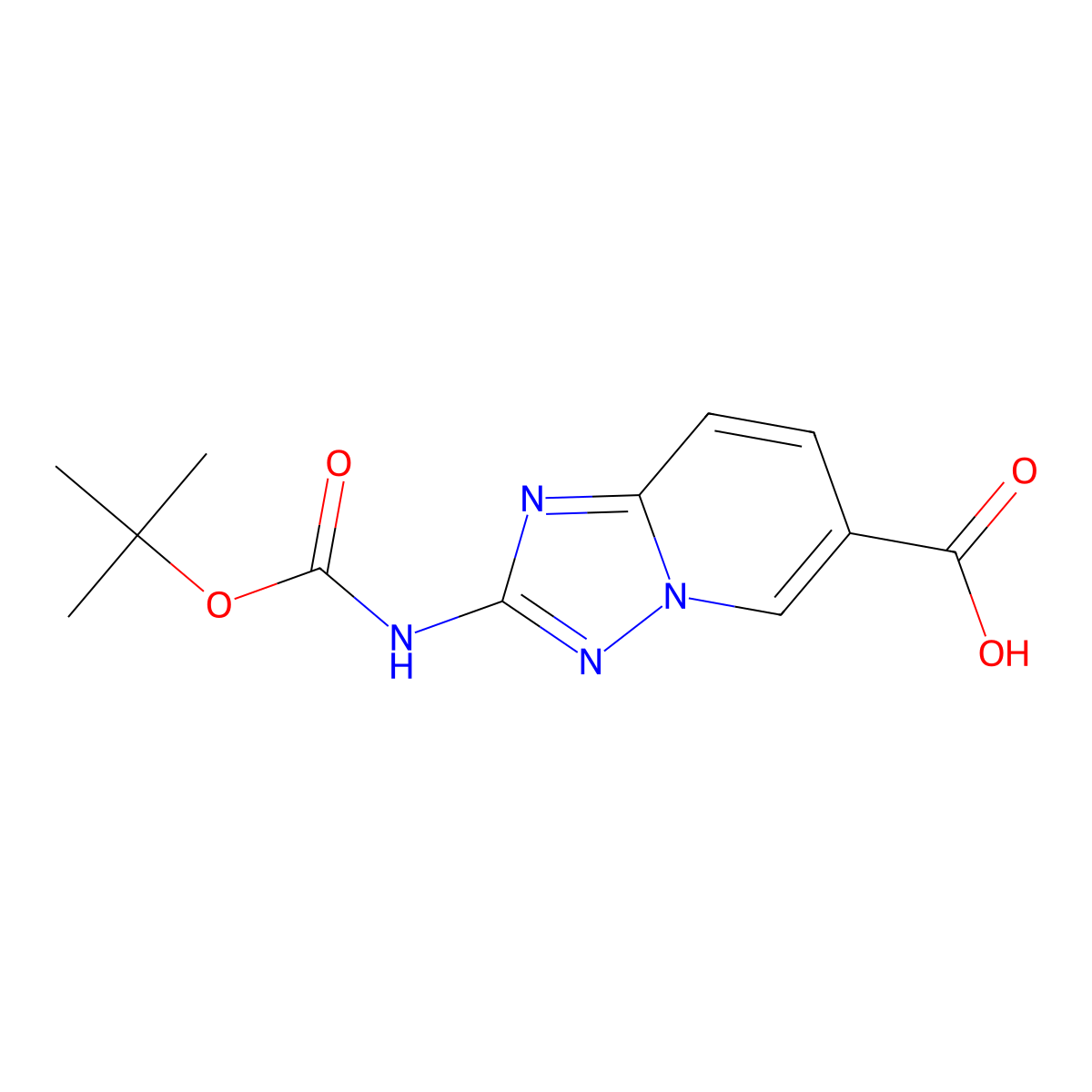 2-{[(Tert-butoxy)carbonyl]amino}-[1,2,4]triazolo[1,5-a]pyridine-6-carboxylic acid molecular structure, CAS 2248325-65-5