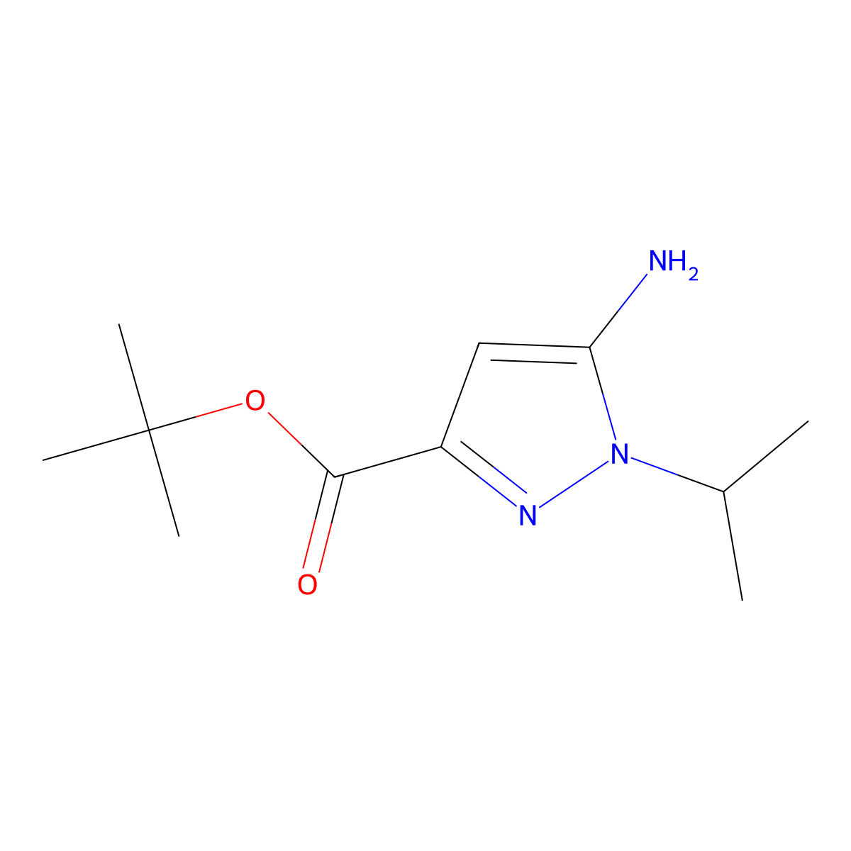 tert-butyl 5-amino-1-(propan-2-yl)-1H-pyrazole-3-carboxylate molecular structure, CAS 2248325-95-1