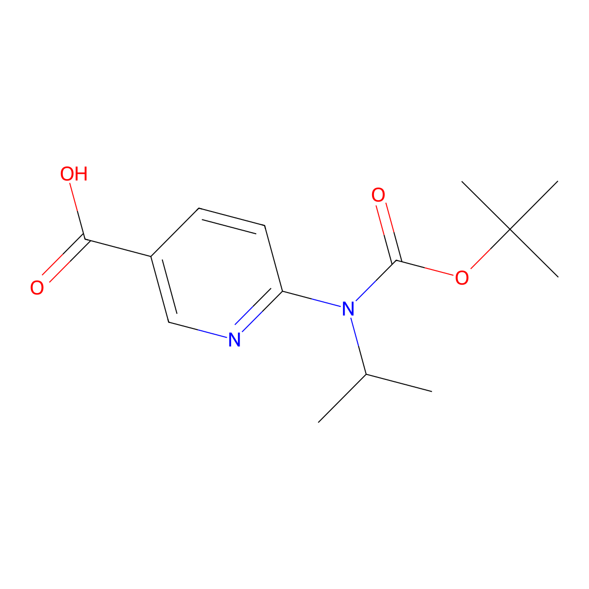 6-{[(Tert-butoxy)carbonyl](propan-2-yl)amino}pyridine-3-carboxylic acid molecular structure, CAS 2248326-01-2