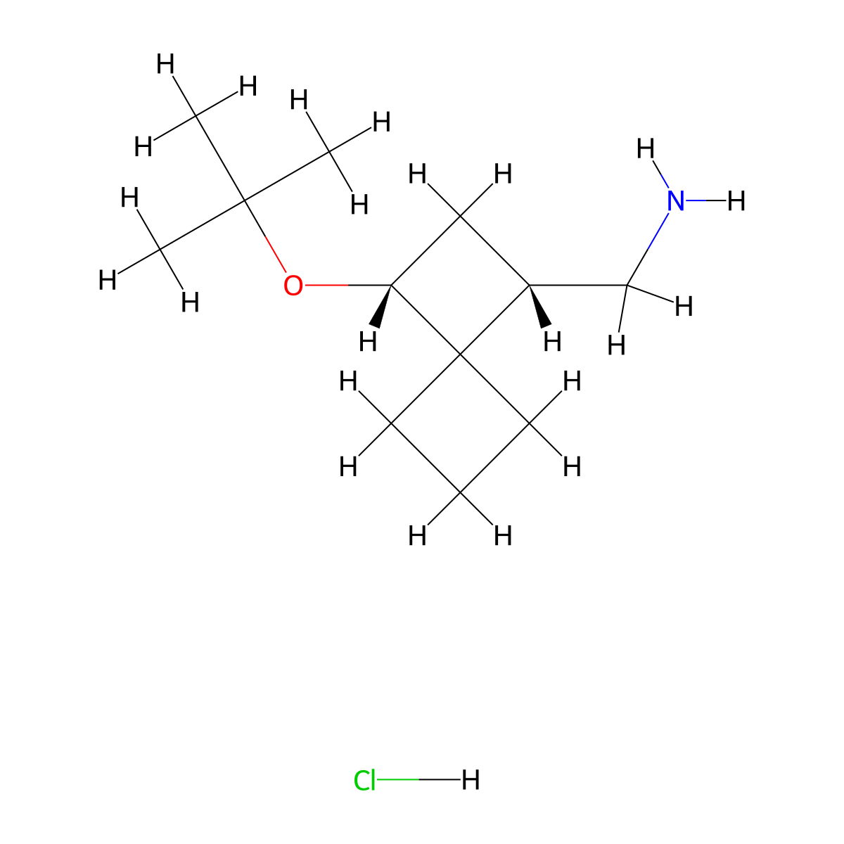 rac-((1S,3R)-3-(tert-butoxy)spiro(3.3)heptan-1-yl)methanamine hydrochloride molecular structure, CAS 2248327-26-4
