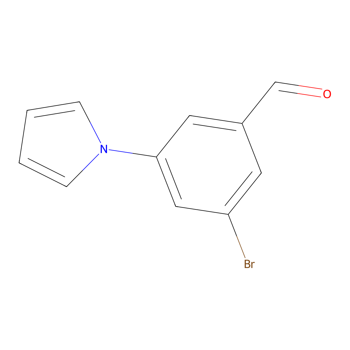 3-bromo-5-(1H-pyrrol-1-yl)benzaldehyde molecular structure, CAS 2248327-61-7