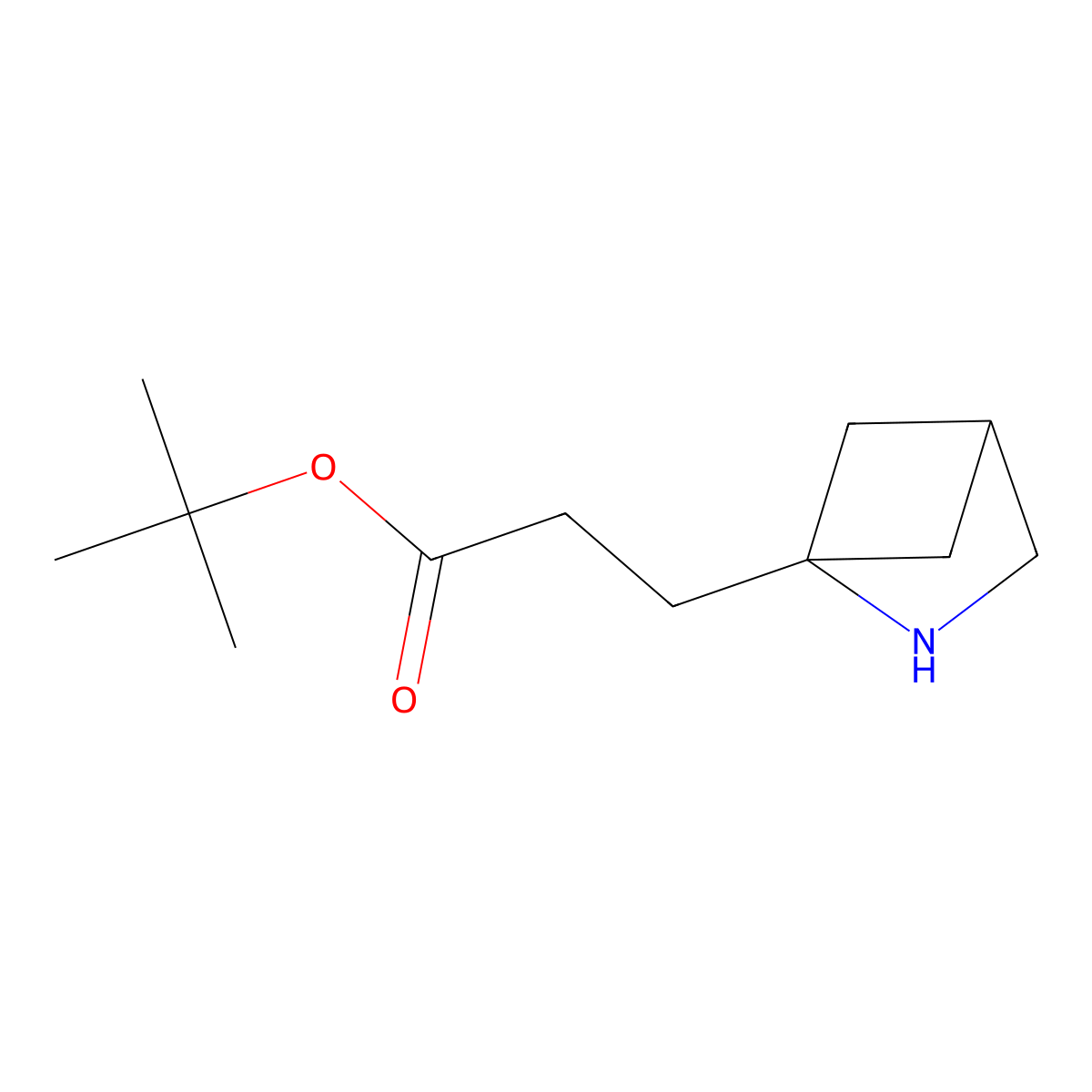 Tert-butyl 3-{2-azabicyclo[2.1.1]hexan-1-yl}propanoate molecular structure, CAS 2248327-68-4