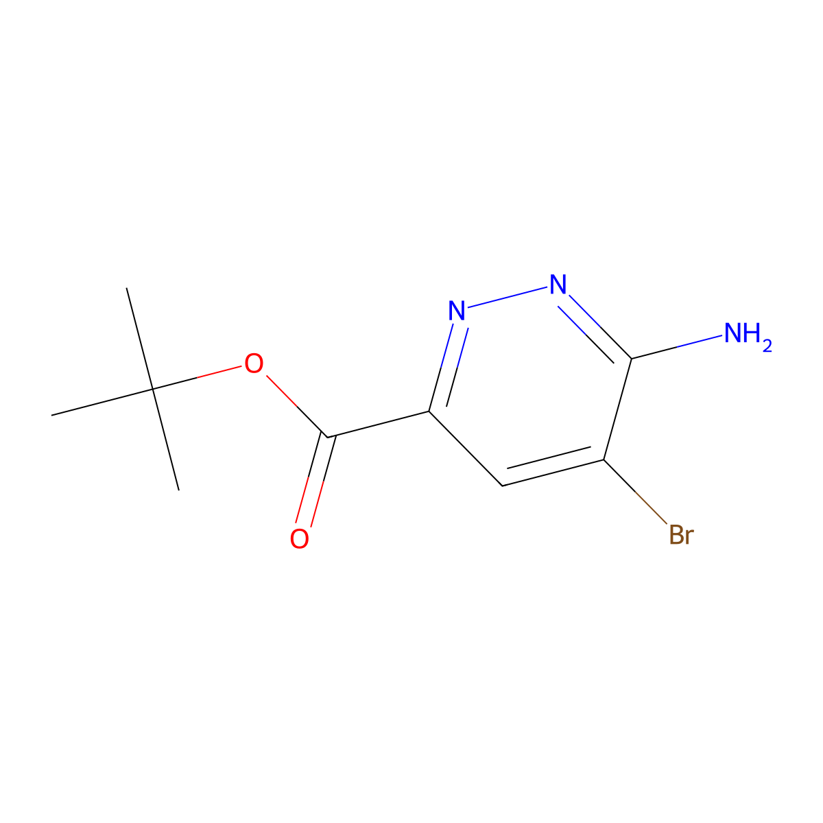 Tert-butyl 6-amino-5-bromopyridazine-3-carboxylate molecular structure, CAS 2248327-82-2