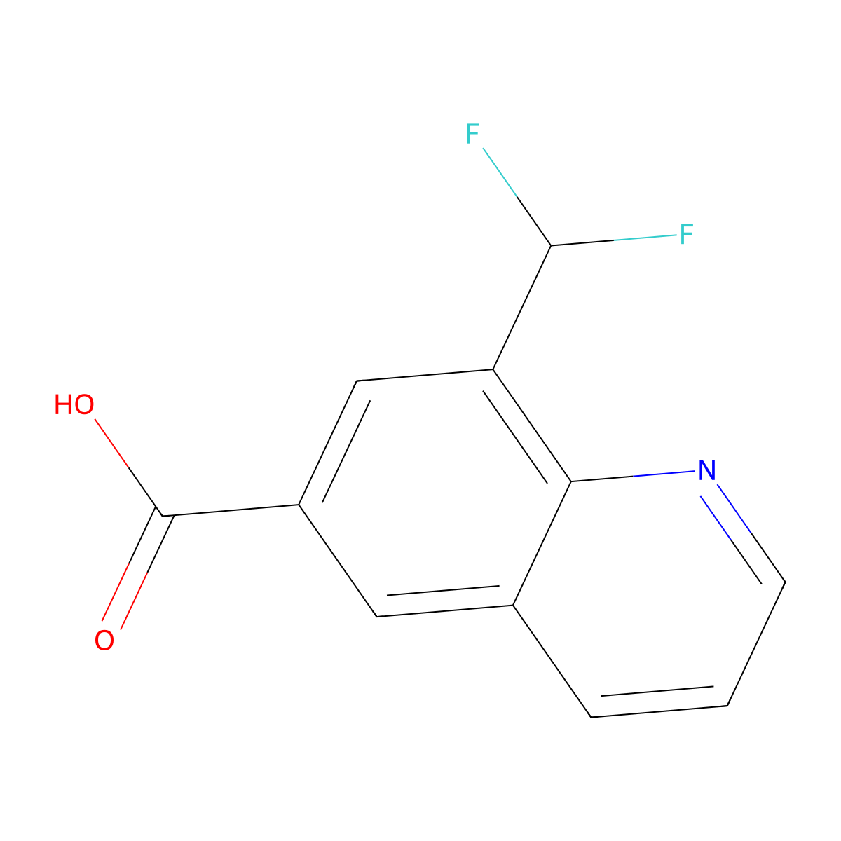 8-(Difluoromethyl)quinoline-6-carboxylic acid molecular structure, CAS 2248327-98-0