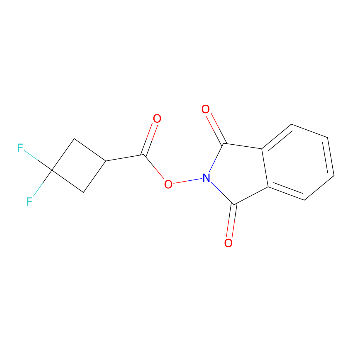 1,3-dioxo-2,3-dihydro-1H-isoindol-2-yl 3,3-difluorocyclobutane-1-carboxylate molecular structure, CAS 2248328-40-5