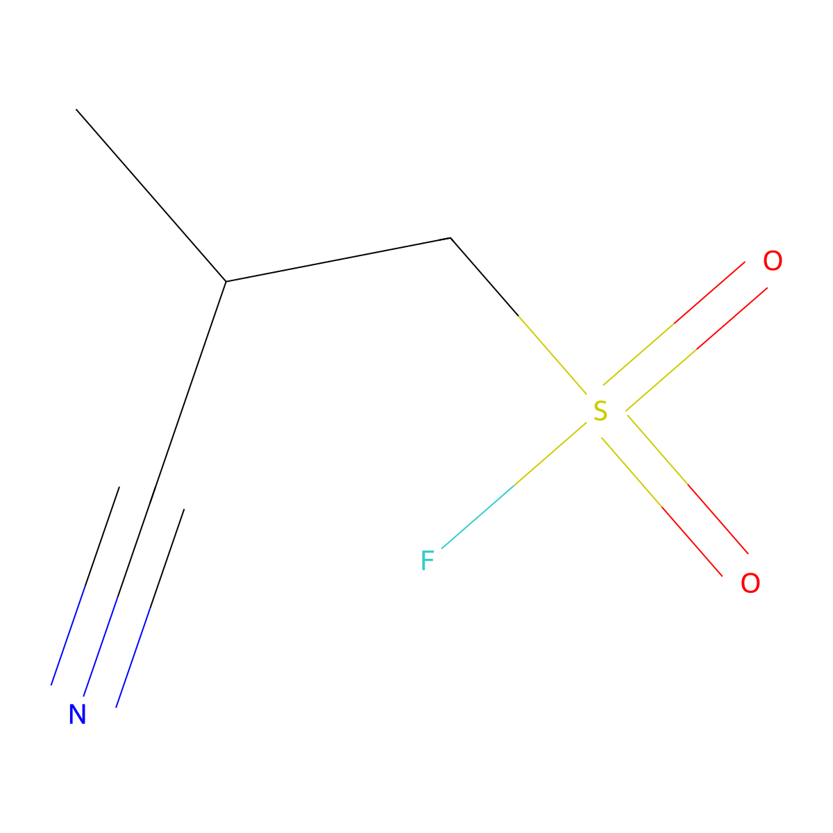 2-Cyano-2-methylethane-1-sulfonyl fluoride molecular structure, CAS 2248328-54-1