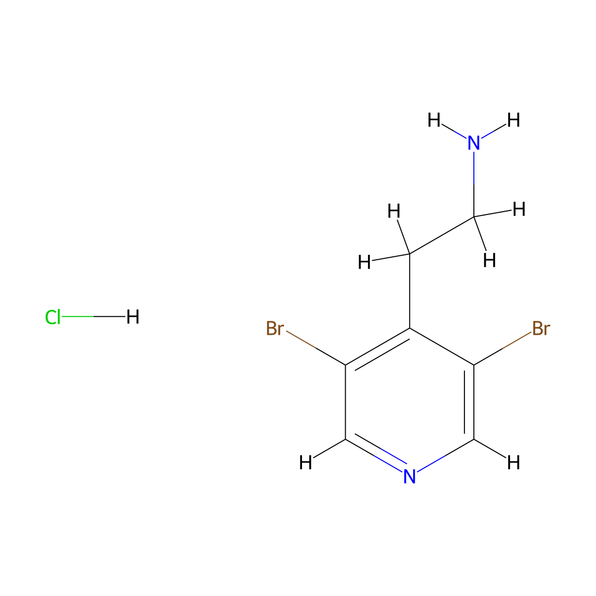 2-(3,5-Dibromopyridin-4-yl)ethan-1-amine hydrochloride molecular structure, CAS 2248329-28-2