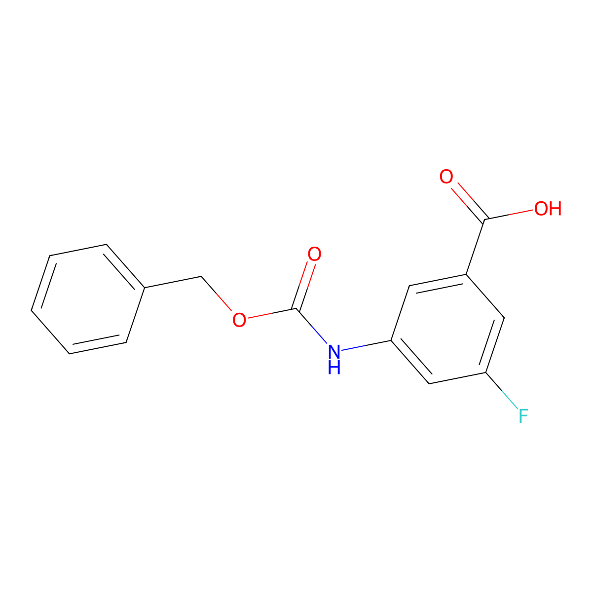 3-{[(Benzyloxy)carbonyl]amino}-5-fluorobenzoic acid molecular structure, CAS 2248329-32-8