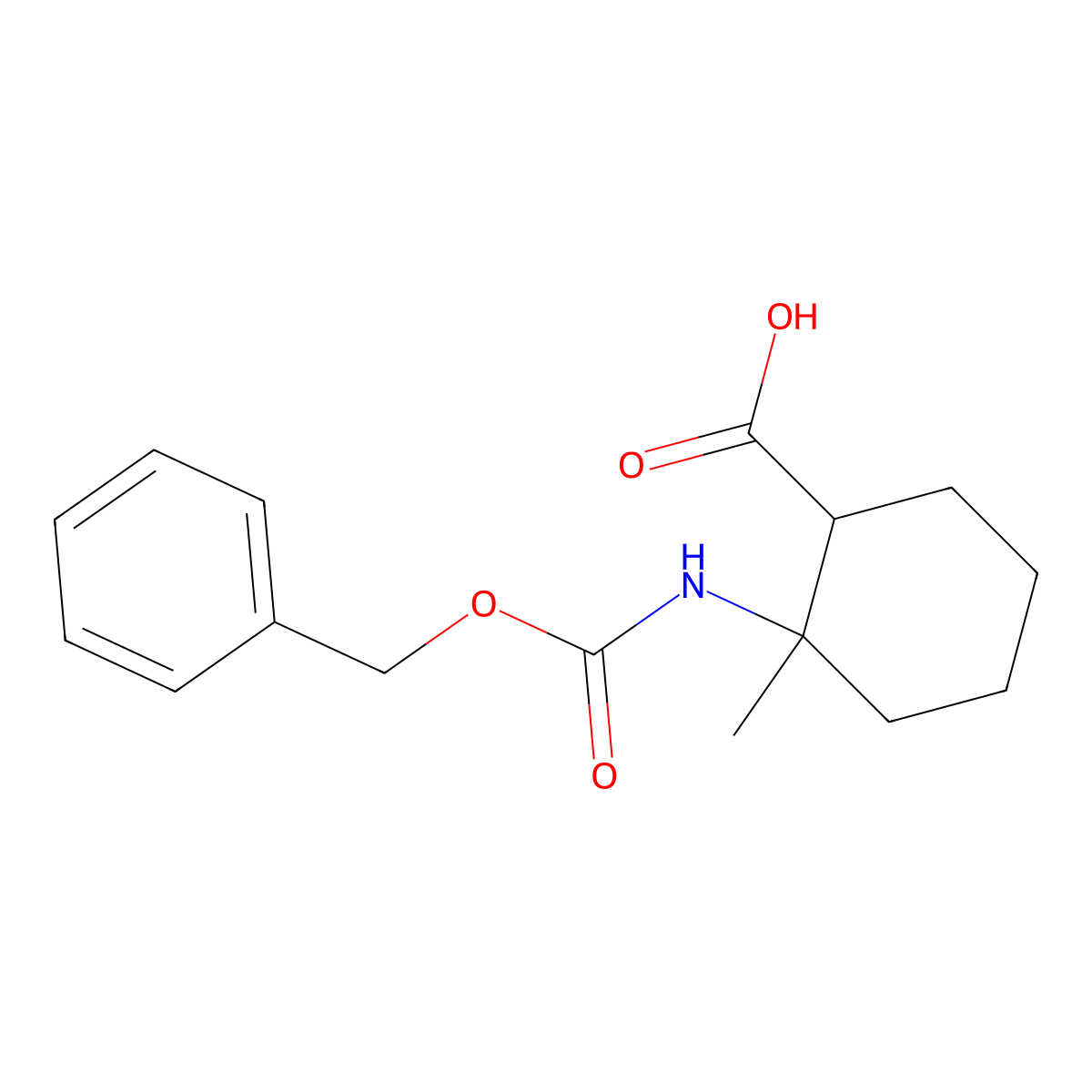 2-{[(Benzyloxy)carbonyl]amino}-2-methylcyclohexane-1-carboxylic acid molecular structure, CAS 2248329-40-8