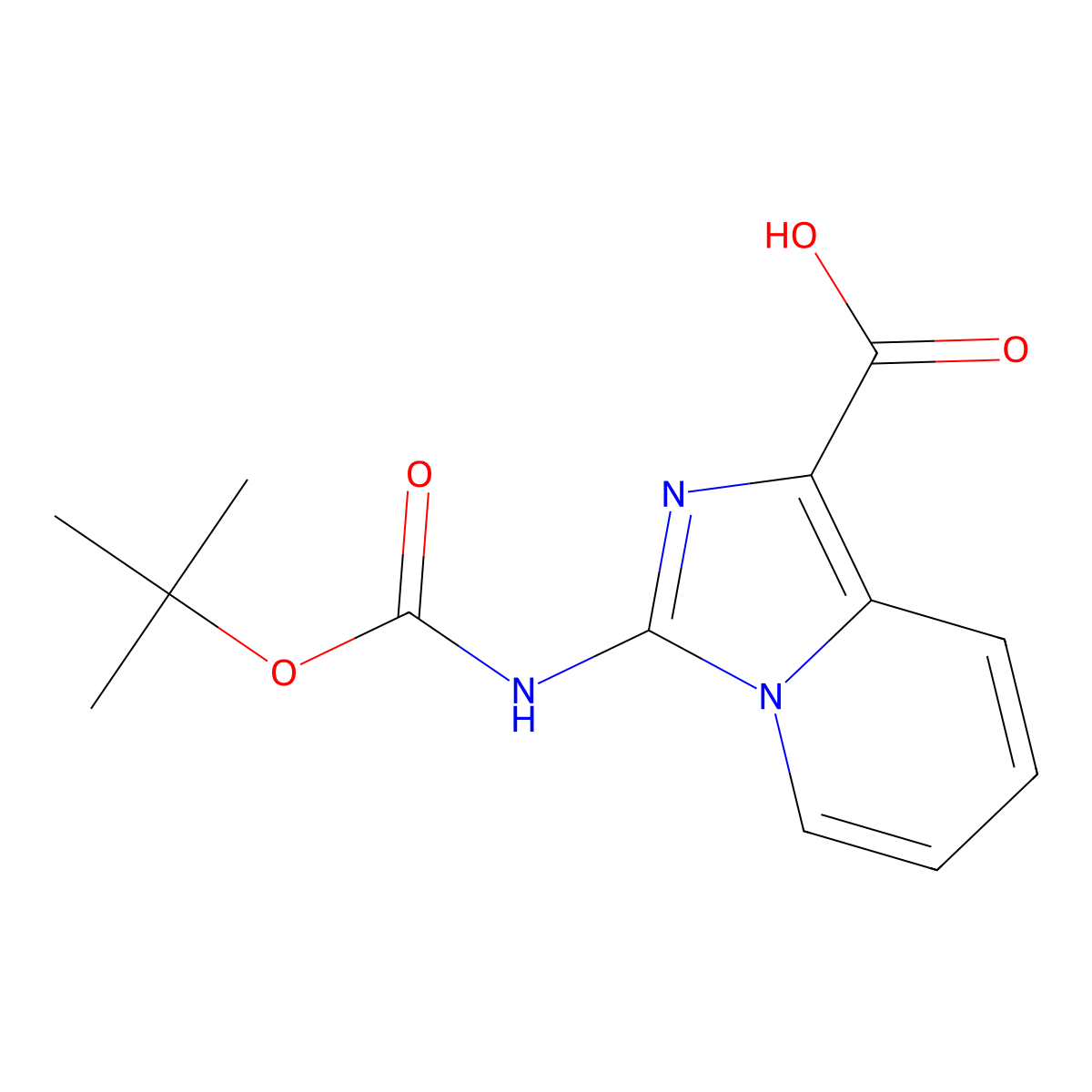 3-{[(Tert-butoxy)carbonyl]amino}imidazo[1,5-a]pyridine-1-carboxylic acid molecular structure, CAS 2248329-67-9