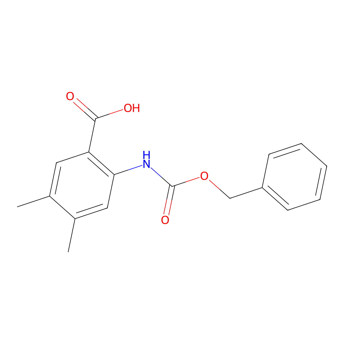 2-{[(Benzyloxy)carbonyl]amino}-4,5-dimethylbenzoic acid molecular structure, CAS 2248330-02-9