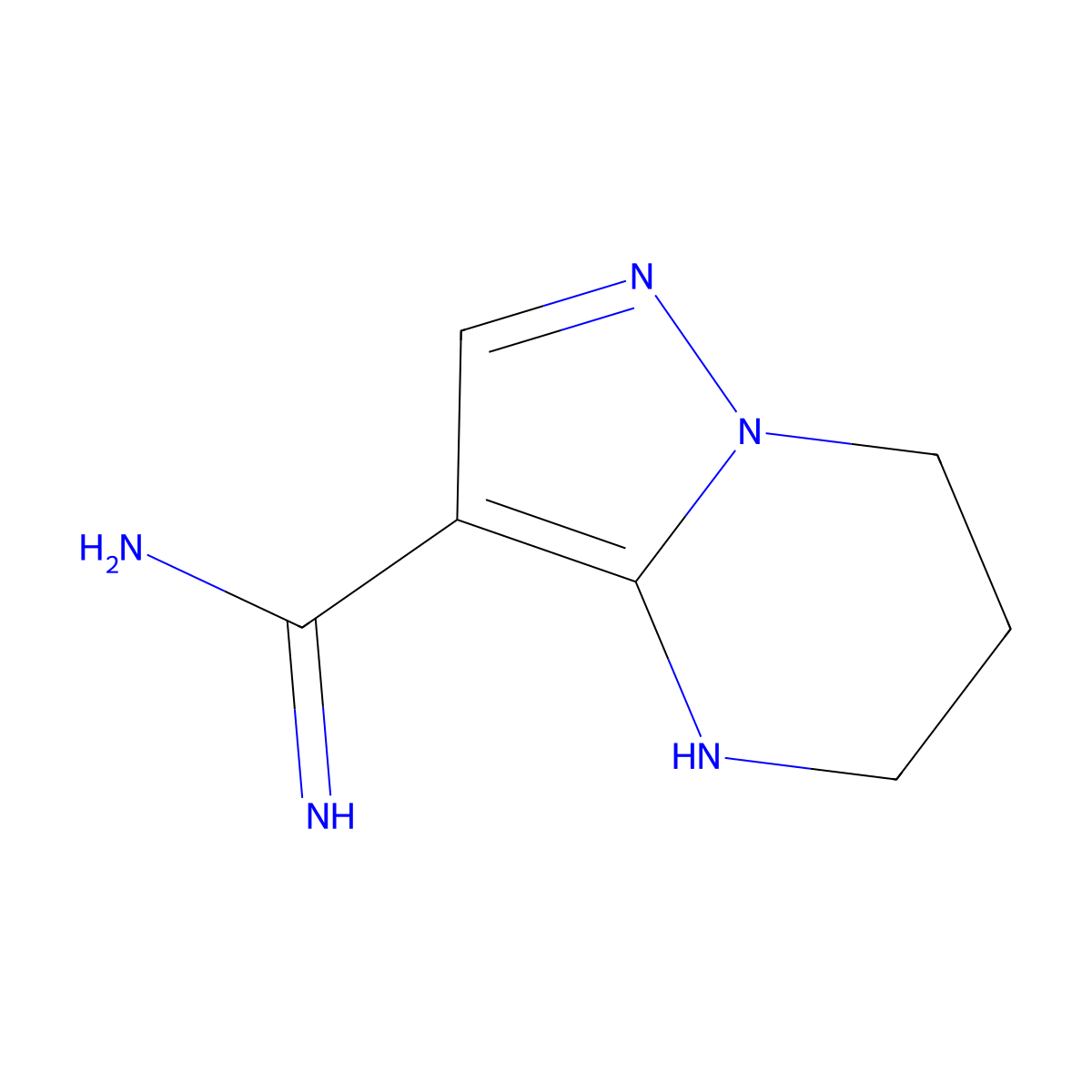 4H,5H,6H,7H-pyrazolo[1,5-a]pyrimidine-3-carboximidamide molecular structure, CAS 2248330-11-0