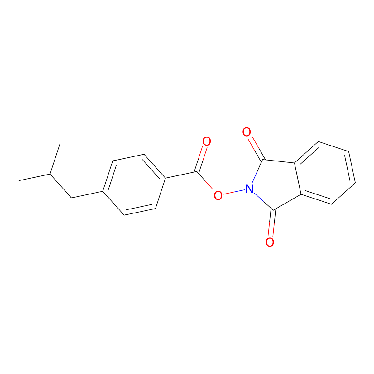 1,3-dioxo-2,3-dihydro-1H-isoindol-2-yl 4-(2-methylpropyl)benzoate molecular structure, CAS 2248330-33-6
