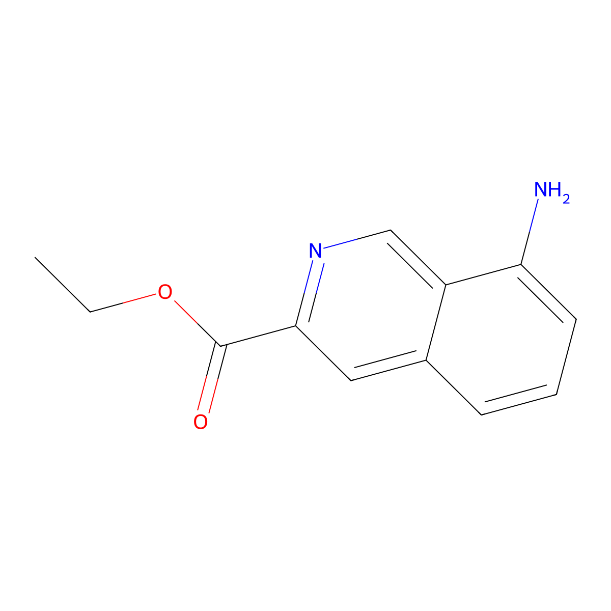 Ethyl 8-aminoisoquinoline-3-carboxylate molecular structure, CAS 2248330-43-8
