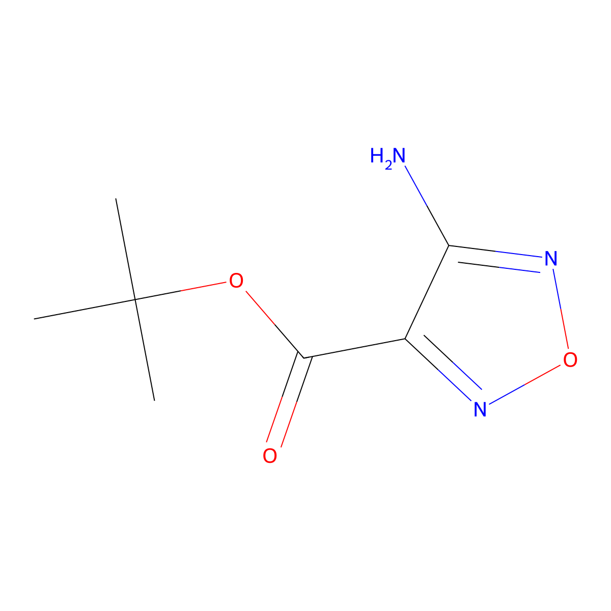 Tert-butyl 4-amino-1,2,5-oxadiazole-3-carboxylate molecular structure, CAS 2248330-56-3