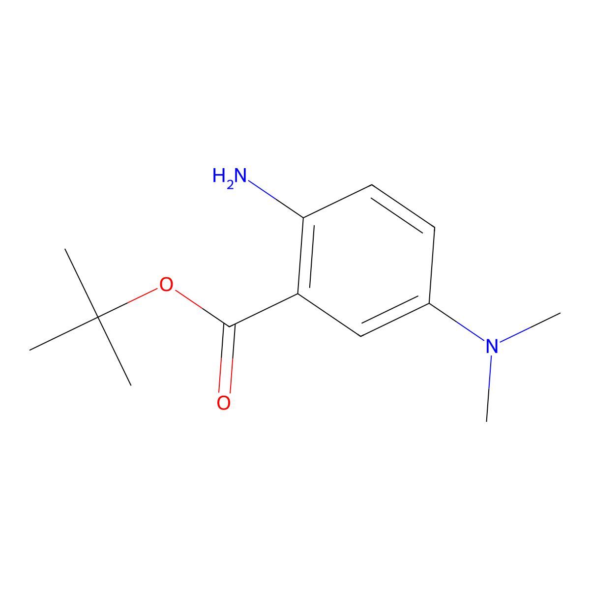 Tert-butyl 2-amino-5-(dimethylamino)benzoate molecular structure, CAS 2248330-60-9