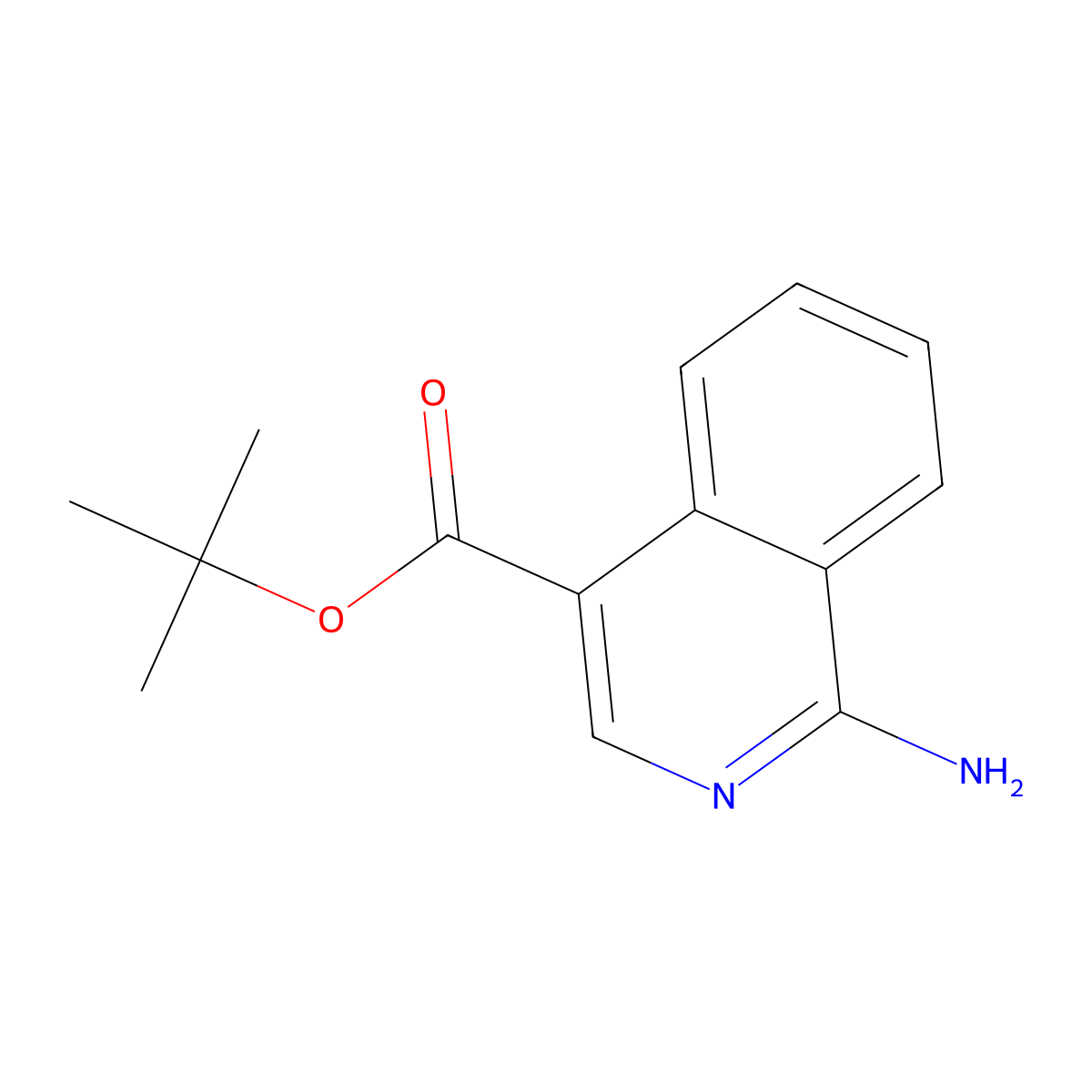 Tert-butyl 1-aminoisoquinoline-4-carboxylate molecular structure, CAS 2248330-96-1
