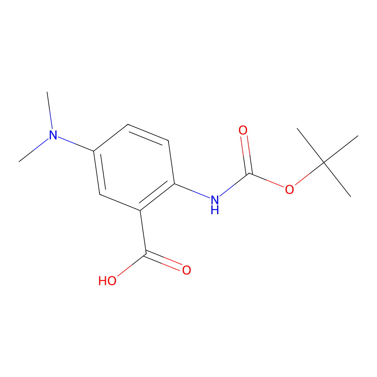 2-{[(Tert-butoxy)carbonyl]amino}-5-(dimethylamino)benzoic acid molecular structure, CAS 2248331-02-2