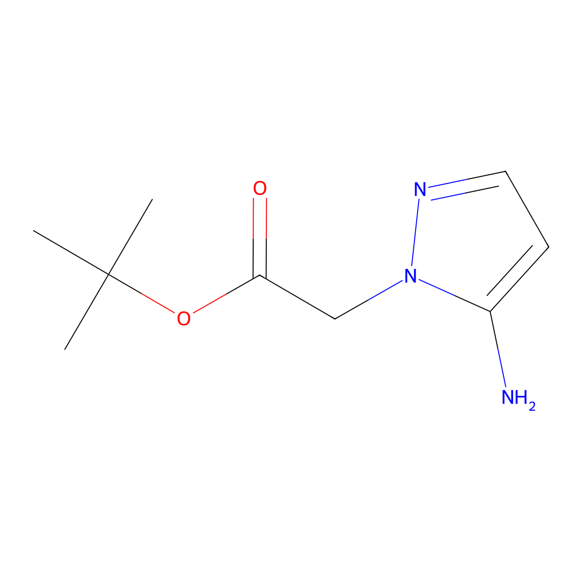 tert-butyl 2-(5-amino-1H-pyrazol-1-yl)acetate molecular structure, CAS 2248331-06-6