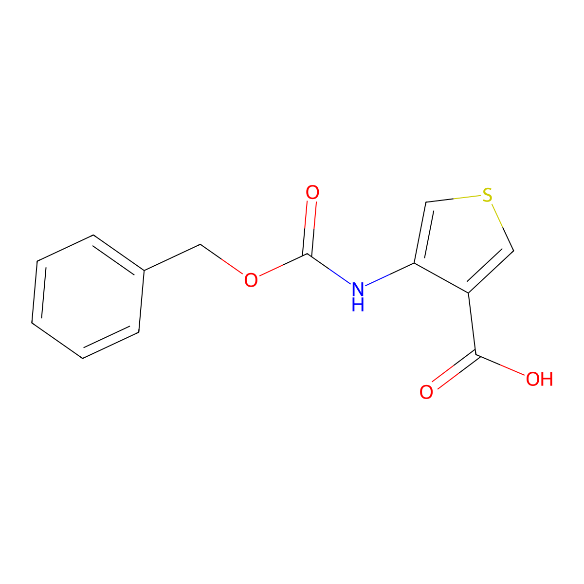 4-{[(Benzyloxy)carbonyl]amino}thiophene-3-carboxylic acid molecular structure, CAS 2248331-30-6