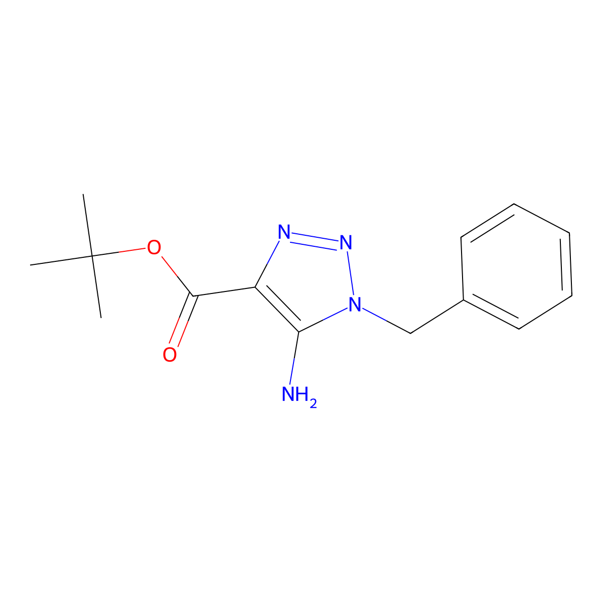 tert-butyl 5-amino-1-benzyl-1H-1,2,3-triazole-4-carboxylate molecular structure, CAS 2248332-36-5