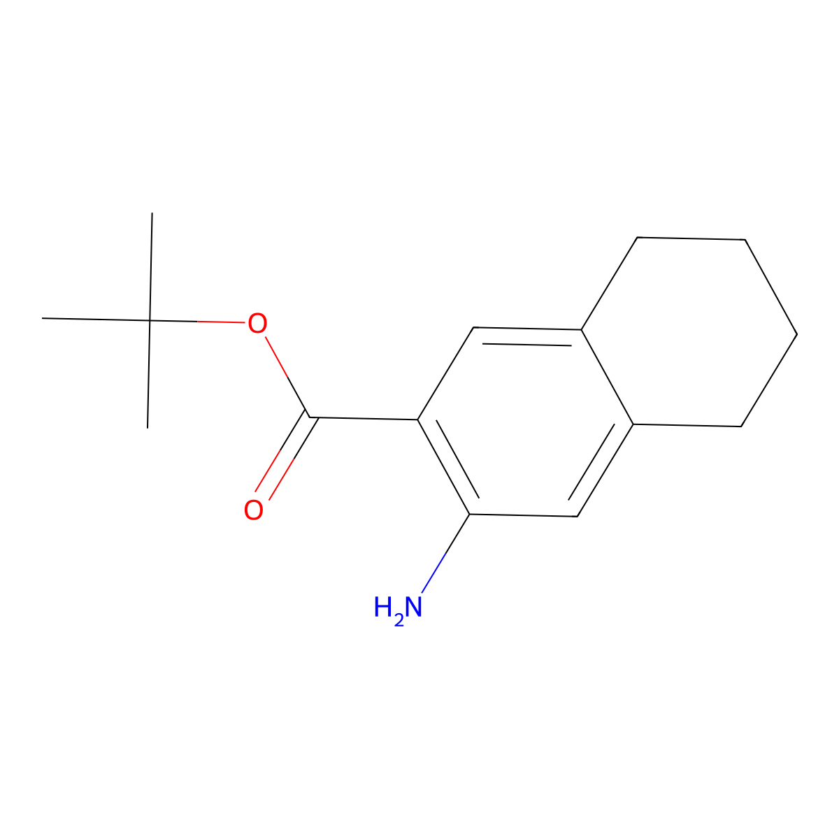 Tert-butyl 3-amino-5,6,7,8-tetrahydronaphthalene-2-carboxylate molecular structure, CAS 2248332-43-4