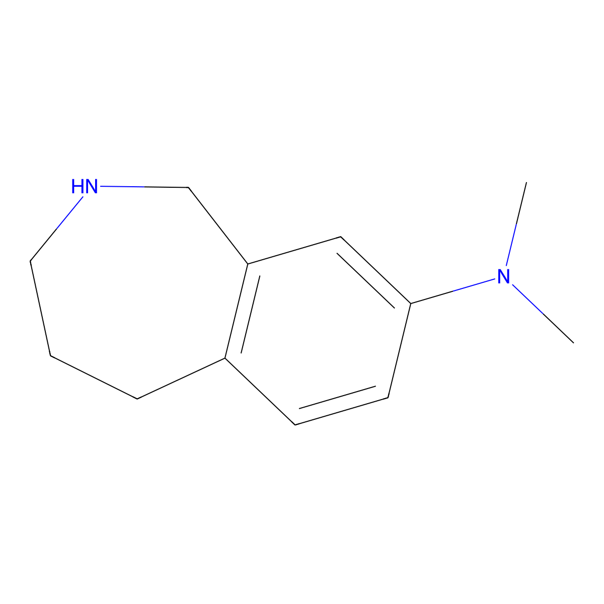 N,N-dimethyl-2,3,4,5-tetrahydro-1H-2-benzazepin-8-amine molecular structure, CAS 2248332-74-1