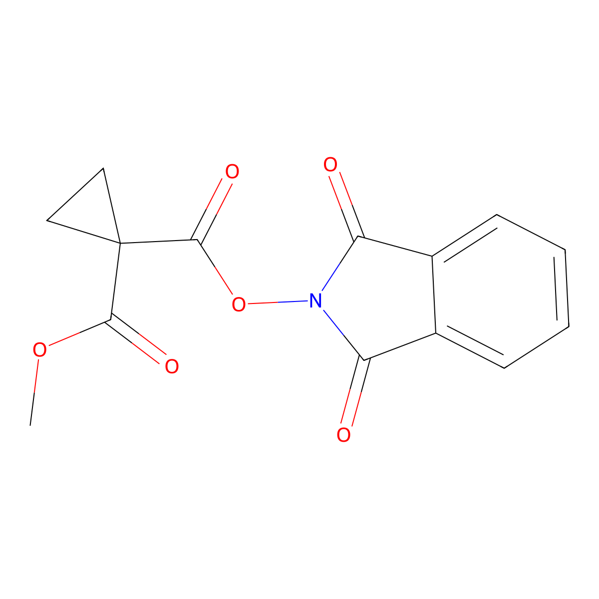 1-(1,3-dioxo-2,3-dihydro-1H-isoindol-2-yl) 1-methyl cyclopropane-1,1-dicarboxylate molecular structure, CAS 2248333-42-6