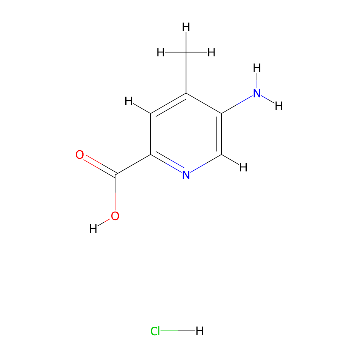 5-Amino-4-methylpyridine-2-carboxylic acid hydrochloride molecular structure, CAS 2248334-35-0